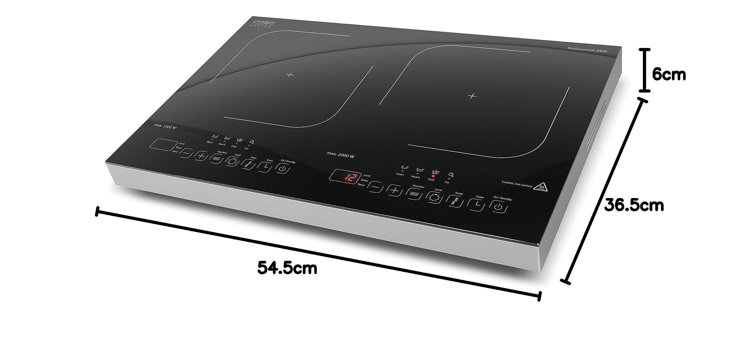 Caso Pro Gourmet 3500 Doppel-Induktionskochfeld 3500 Watt