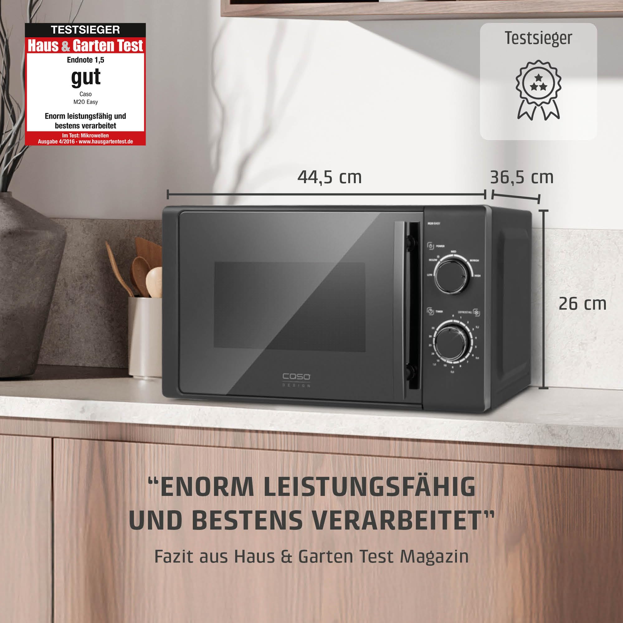 CASO M 20 EASY Mikrowelle 20 L 700 W Drehteller