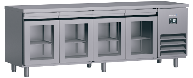 Marecos Bancadas RCS 4 PV Kühltisch 373 L Glastür