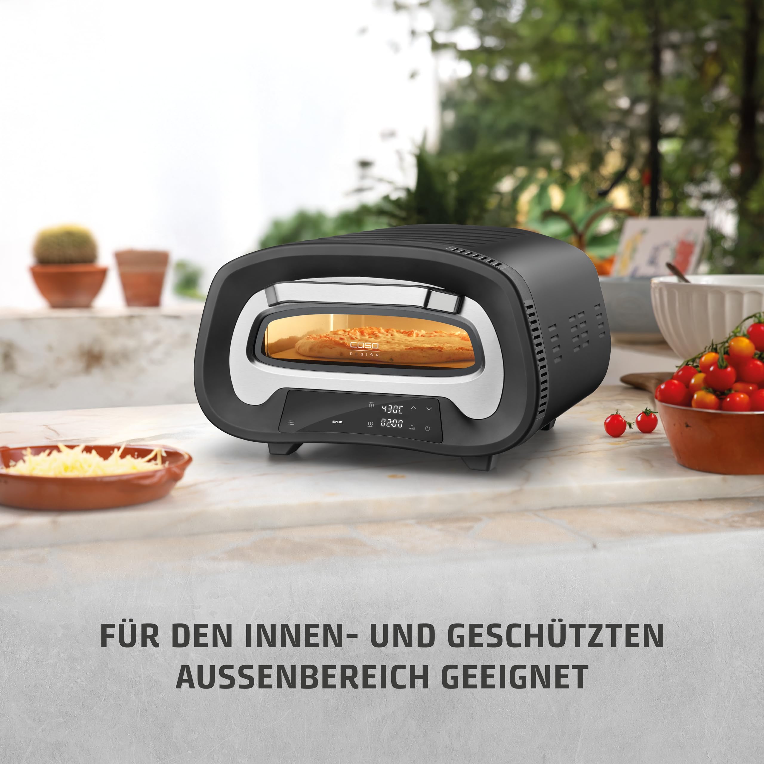 CASO PizzaChef 430° Pizzaofen mit Pizzastein 33 cm
