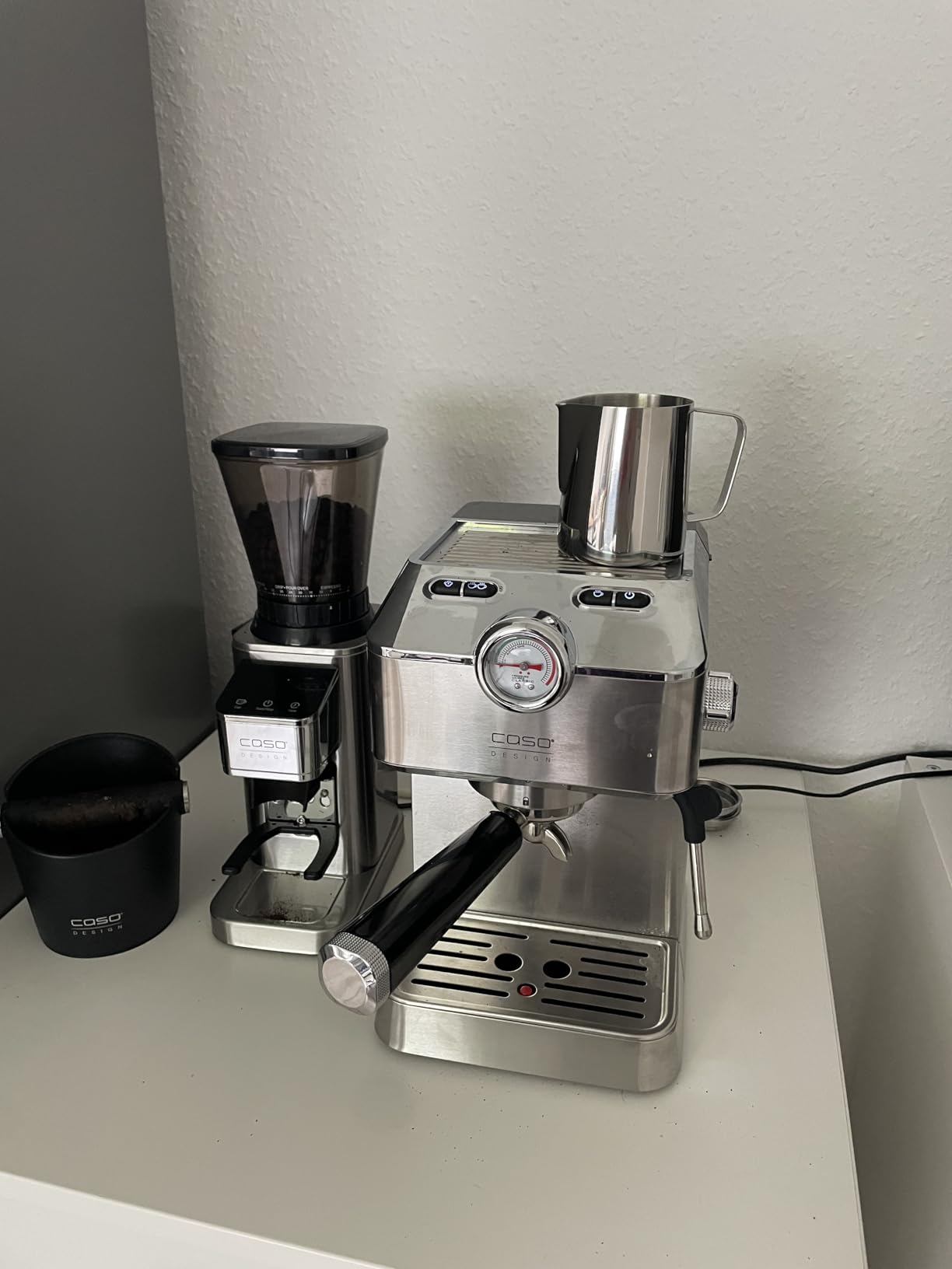 CASO Espresso Gourmet Siebträgermaschine Edelstahl 19 bar