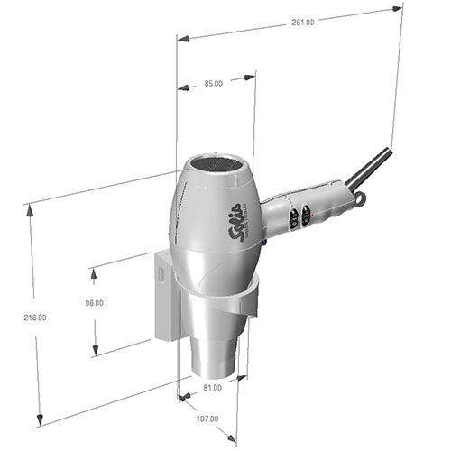 Solis Swiss Perfection Haartrockner Föhn Weiss mit Wandhalterung