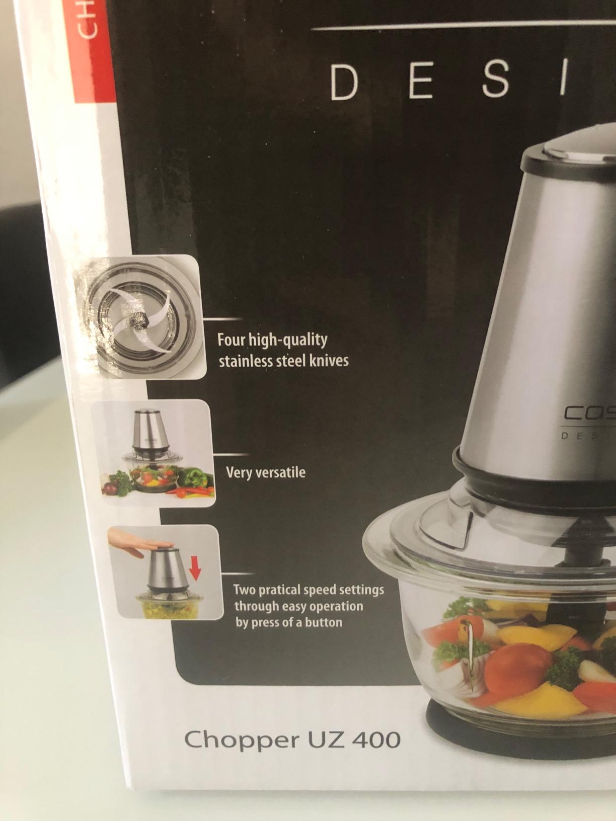 Caso UZ 400 Universal-Zerkleinerer 1,2 L Glas Edelstahl