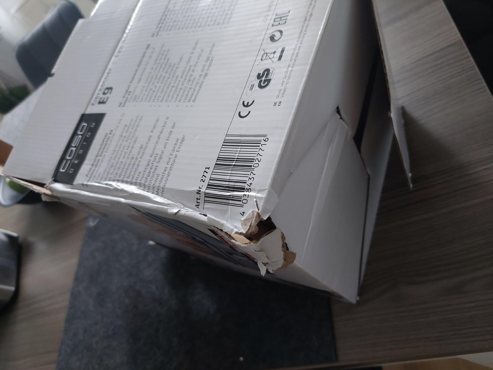 Caso E 9 Eierkocher Edelstahl für 8 Eier mit Signal