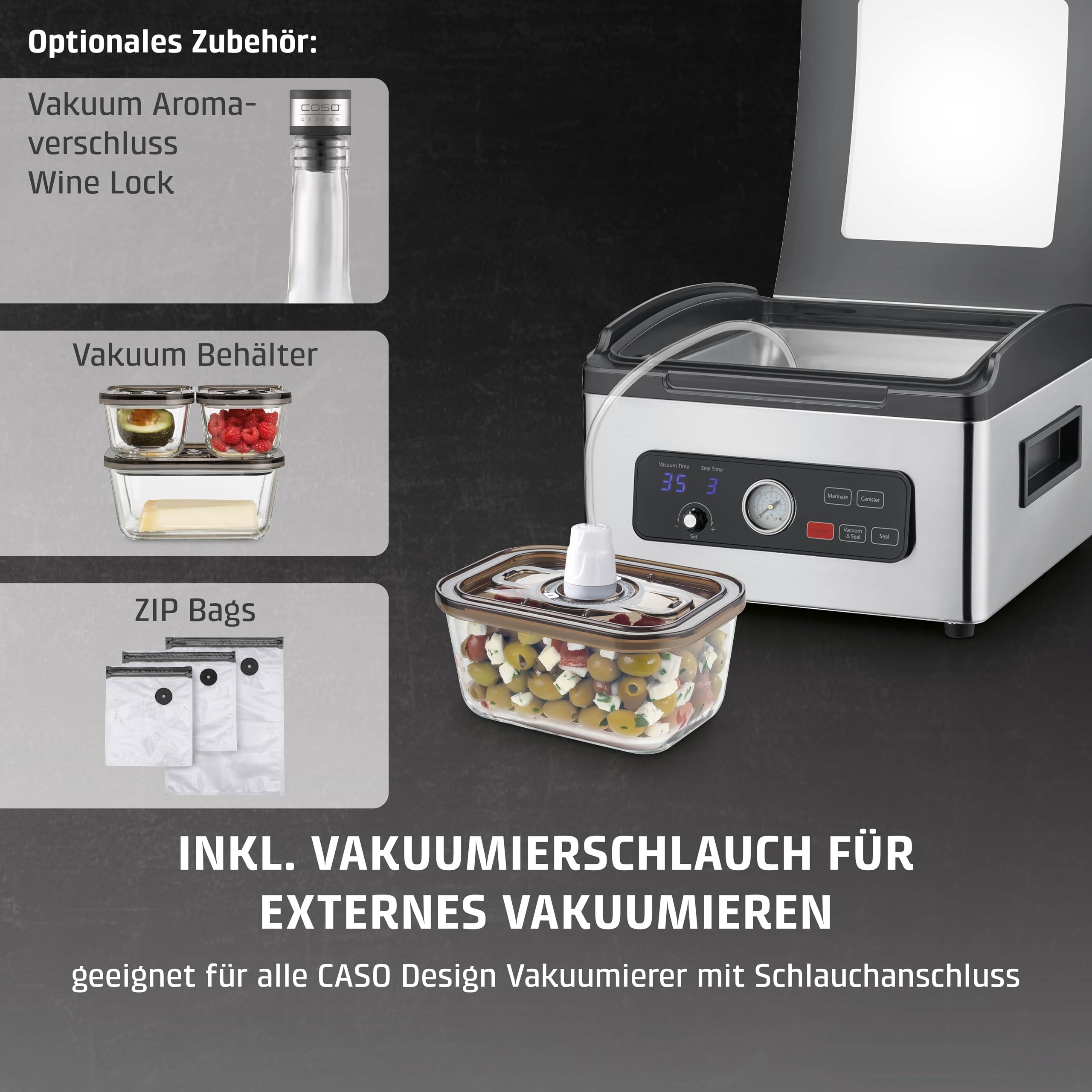 CASO VacuChef 700 Kammervakuumierer Edelstahl 8L 70L/min