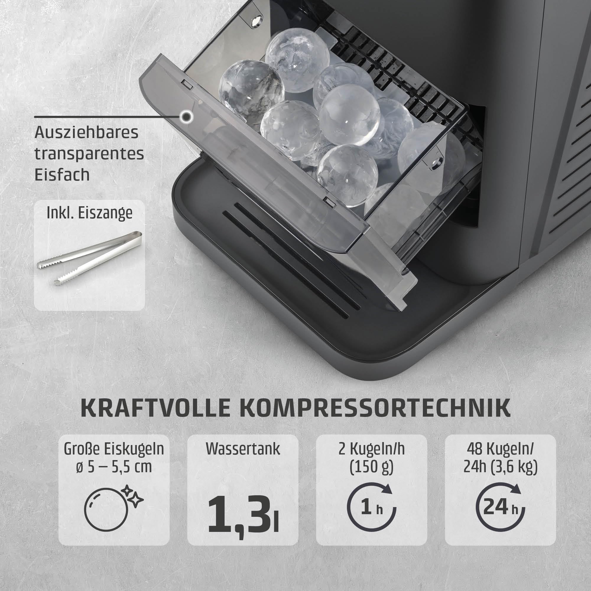 CASO IceBall Pro Eiskugelbereiter 50-55 mm Kompressor