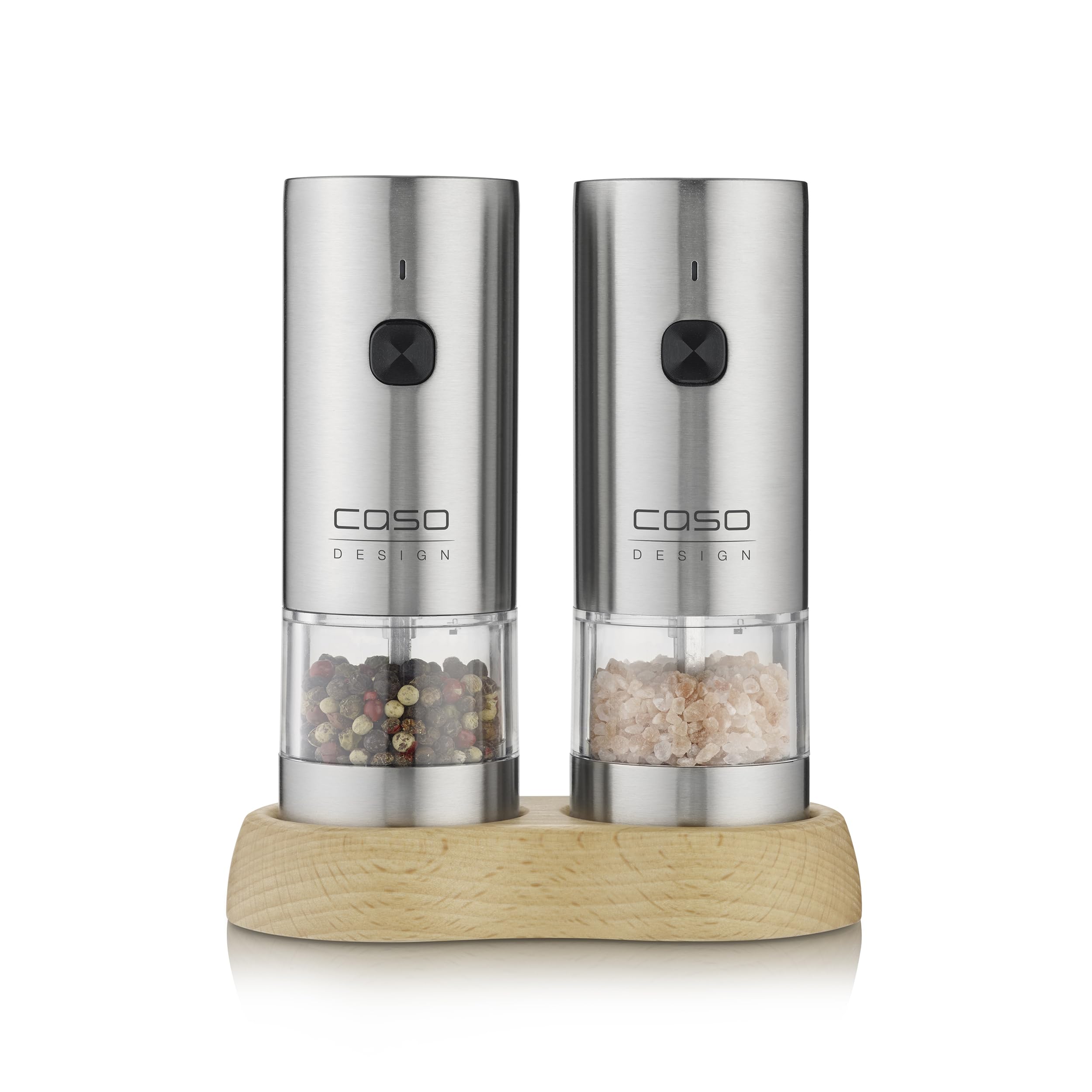 Caso SpiceDuo Salz- & Pfeffermühle Set Edelstahl USB-C 2er