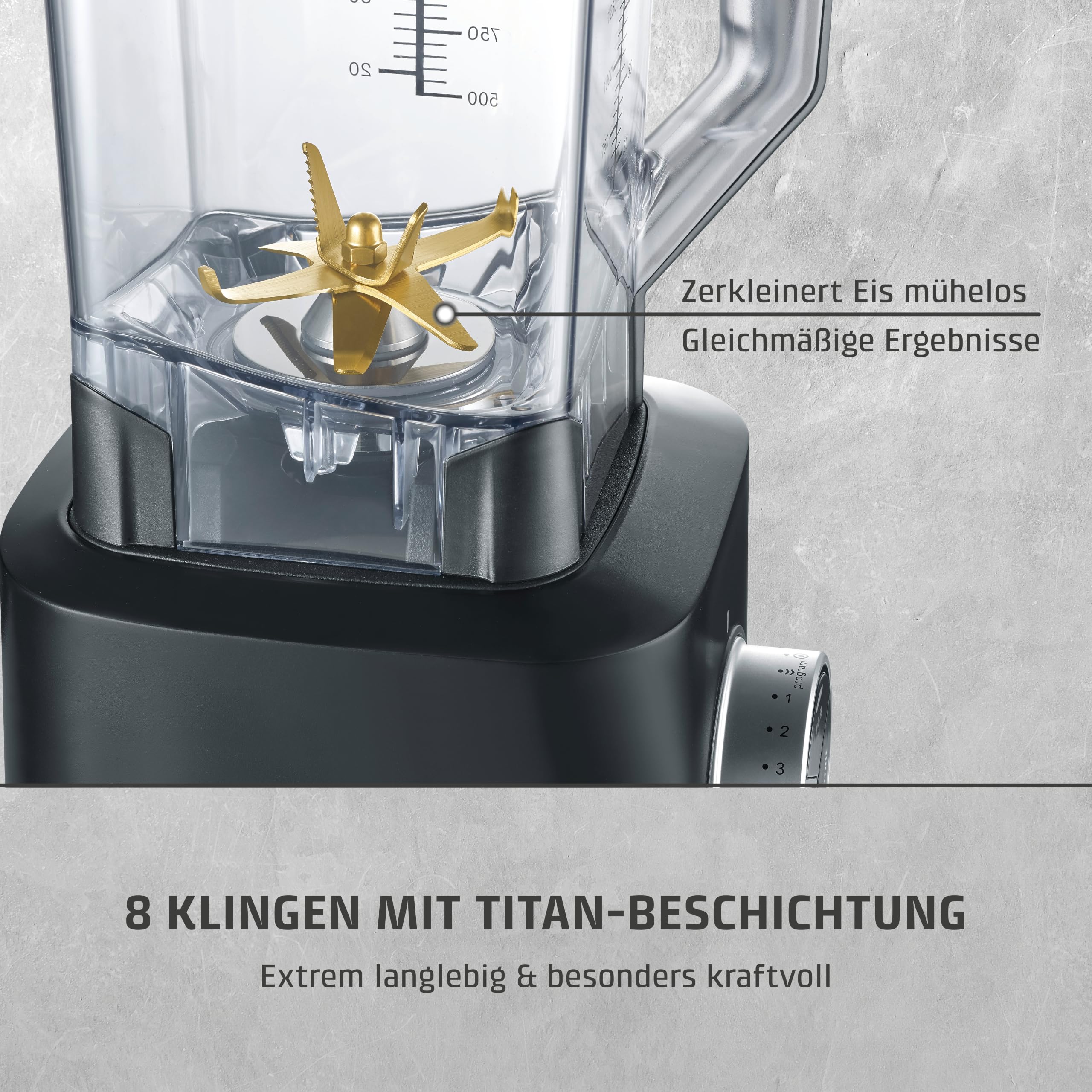 CASO B 2000 PowerBlender Standmixer 2000W 2 L Titan