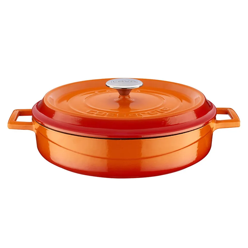 Lava Signature Series Schmortopf Gusseisen Orange 3,5 Quart