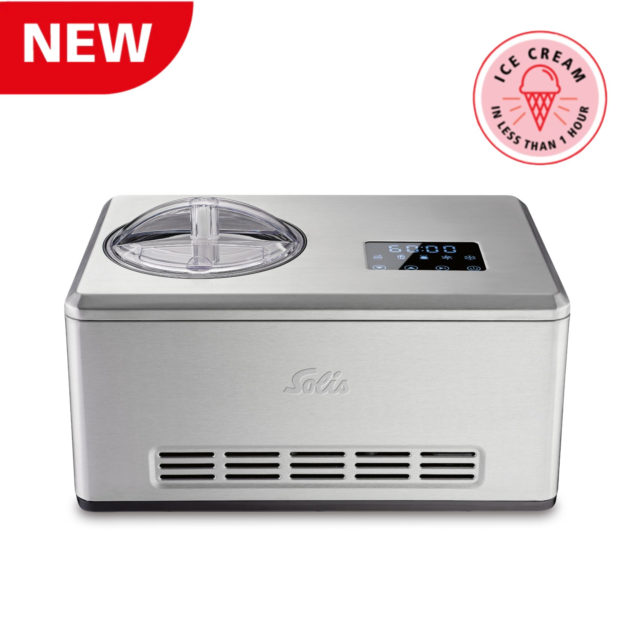 Solis Gelateria Pro Touch 3in1 Eismaschine Edelstahl