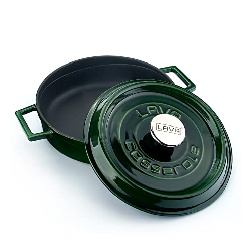 Lava Premium Gusseisentopf rund 24 cm Grün emailliert