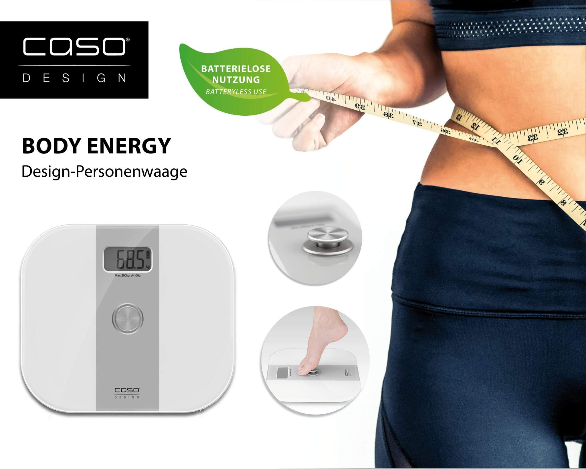 Caso Body Energy Personenwaage Digital 200kg Batterielos