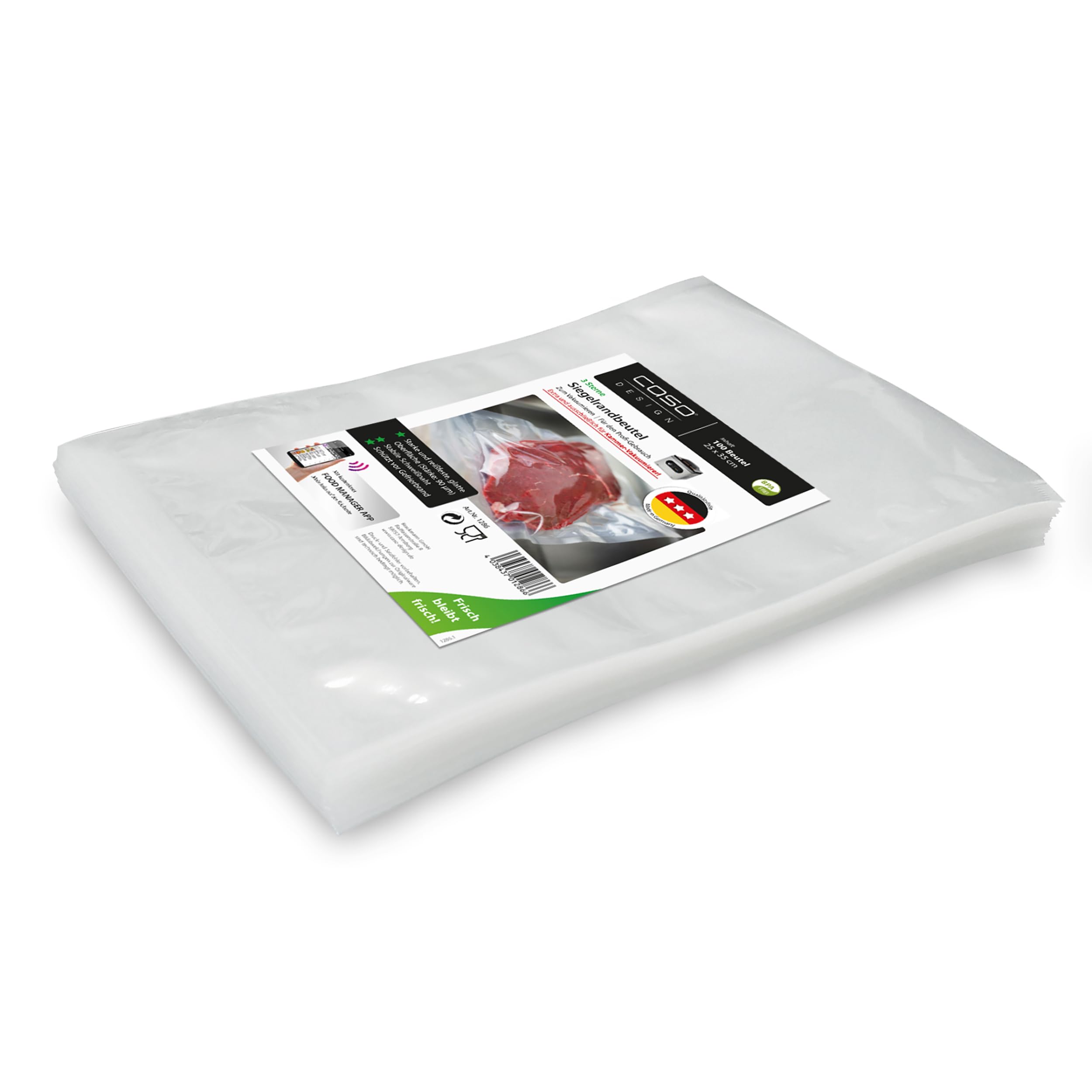 Caso Siegelrandbeutel 25x35 cm 100 Stück 90 µm