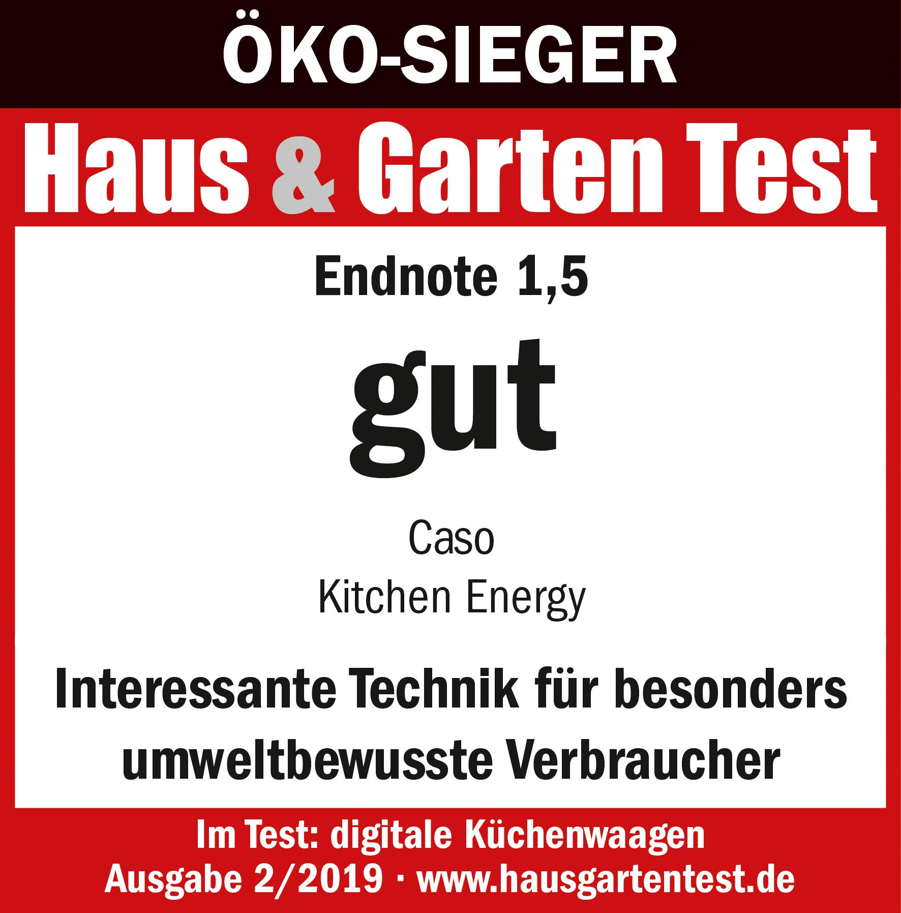 Caso Kitchen Energy Küchenwaage batterielos 5 kg
