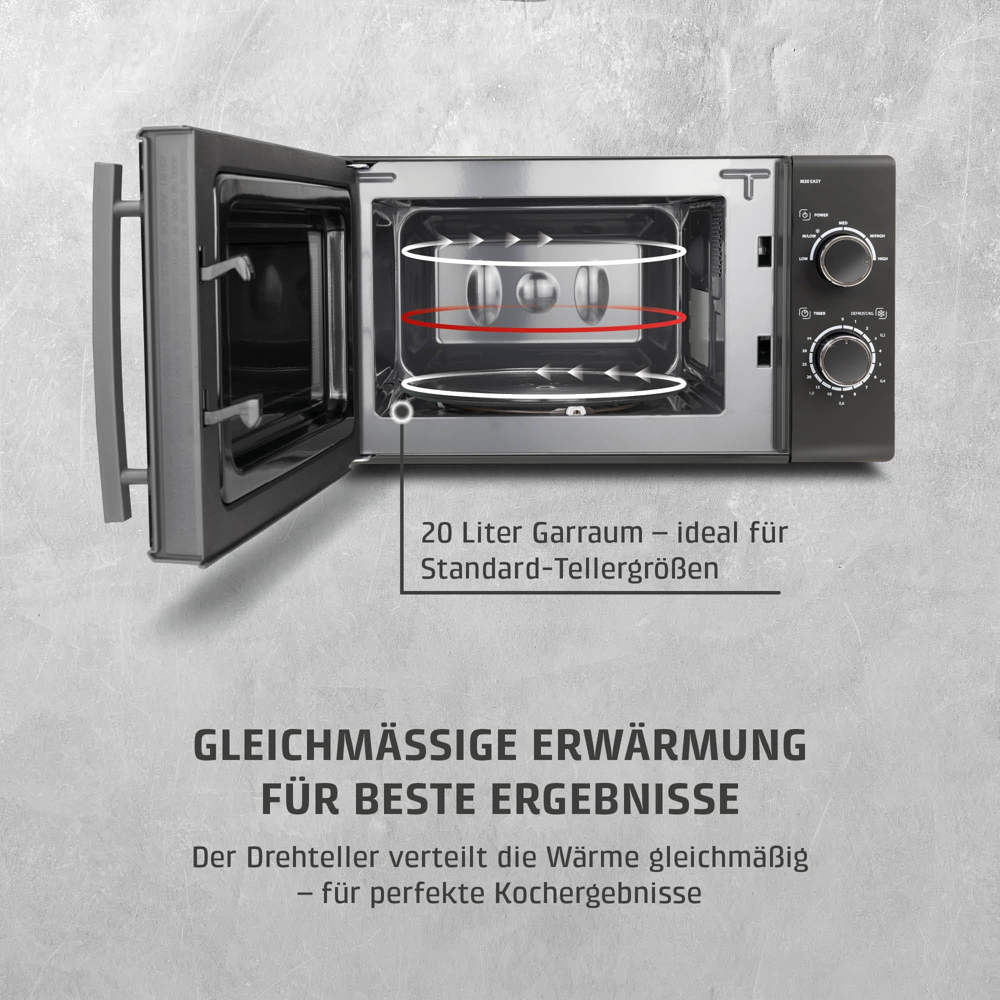 CASO M 20 EASY Mikrowelle 20 L 700 W Drehteller