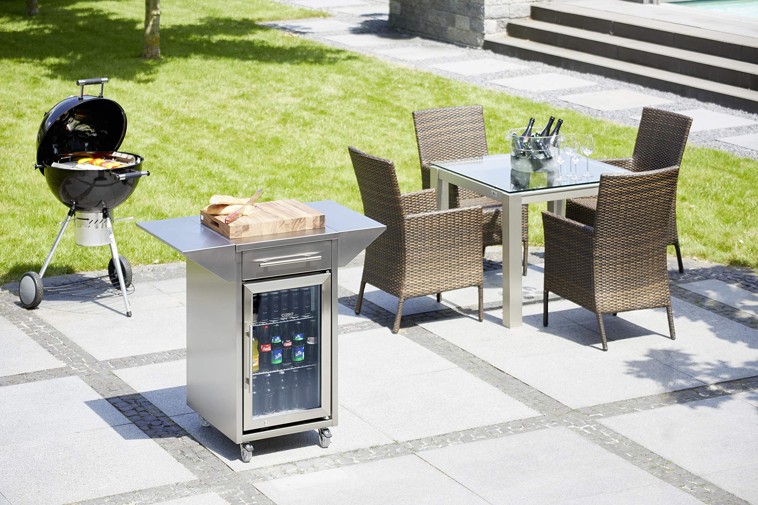 CASO Counter & Cool Rollwagen Edelstahl 63 Liter 0-10°C