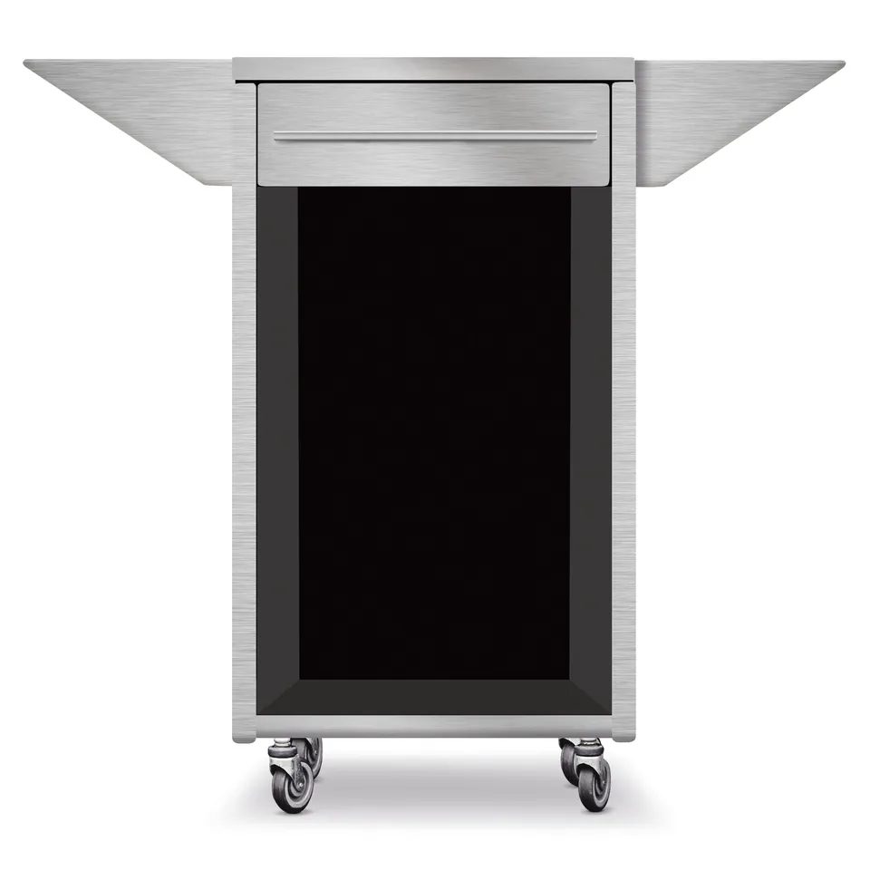 Caso Cooling Umbauschrank Rollwagen Edelstahl für BBQ Cooler
