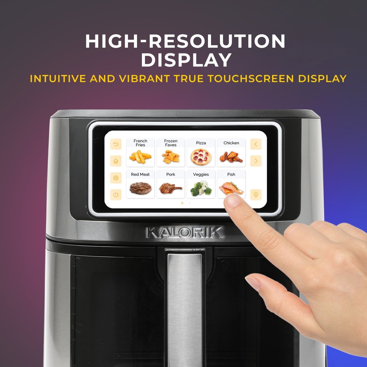Kalorik VIVID Touch 7 Quart Heißluftfritteuse mit Fenster