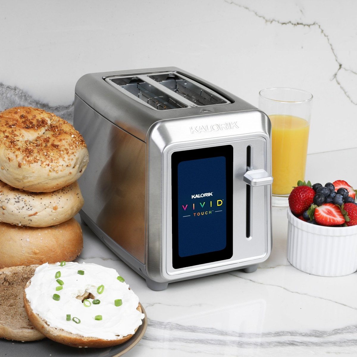 Kalorik VIVID 2-Scheiben Toaster TFT-Display Edelstahl