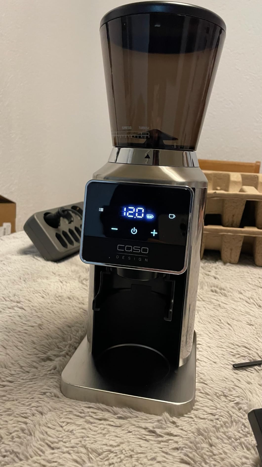Caso BaristaChef Inox Pro Kaffeemühle Edelstahl 320 g