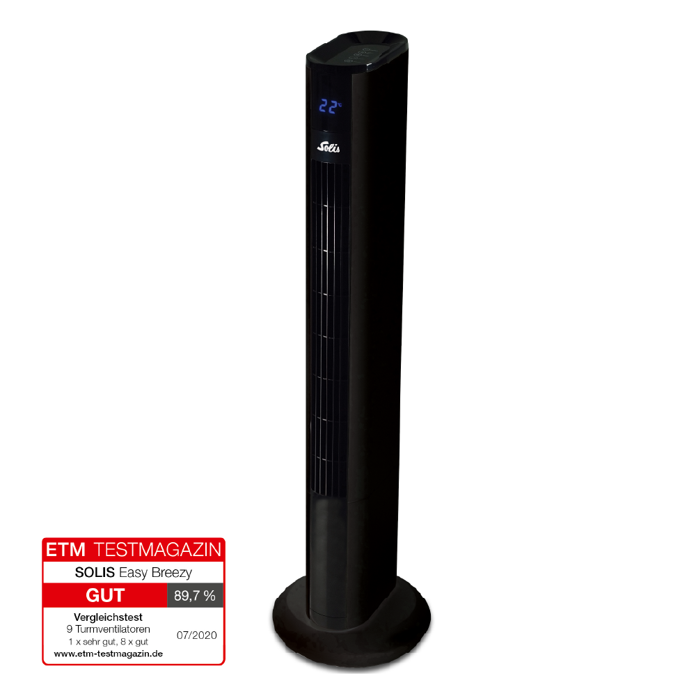 Solis Easy Breezy Turmventilator Schwarz 50 W Timer