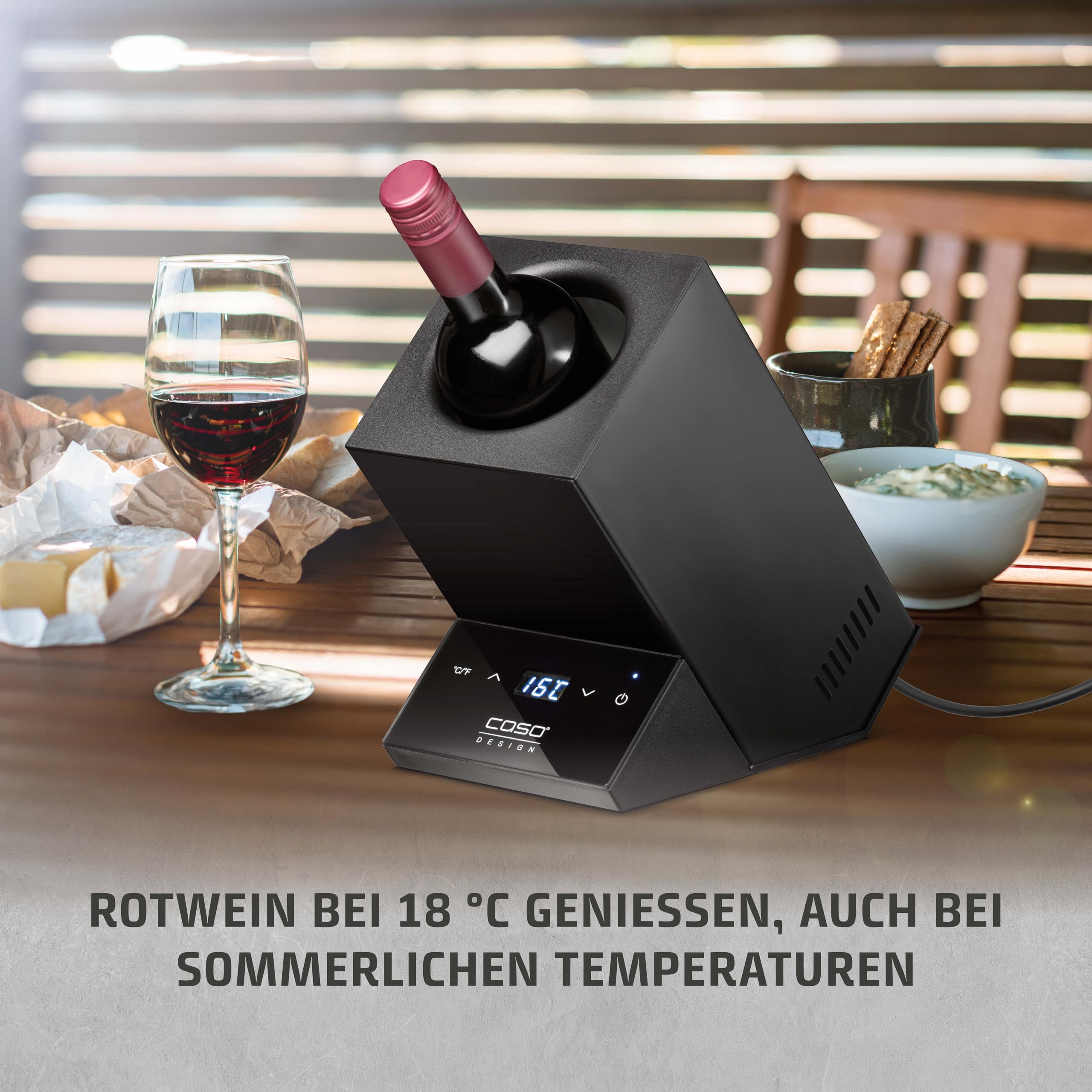Caso WineCase One Black Weinkühler 5-18°C