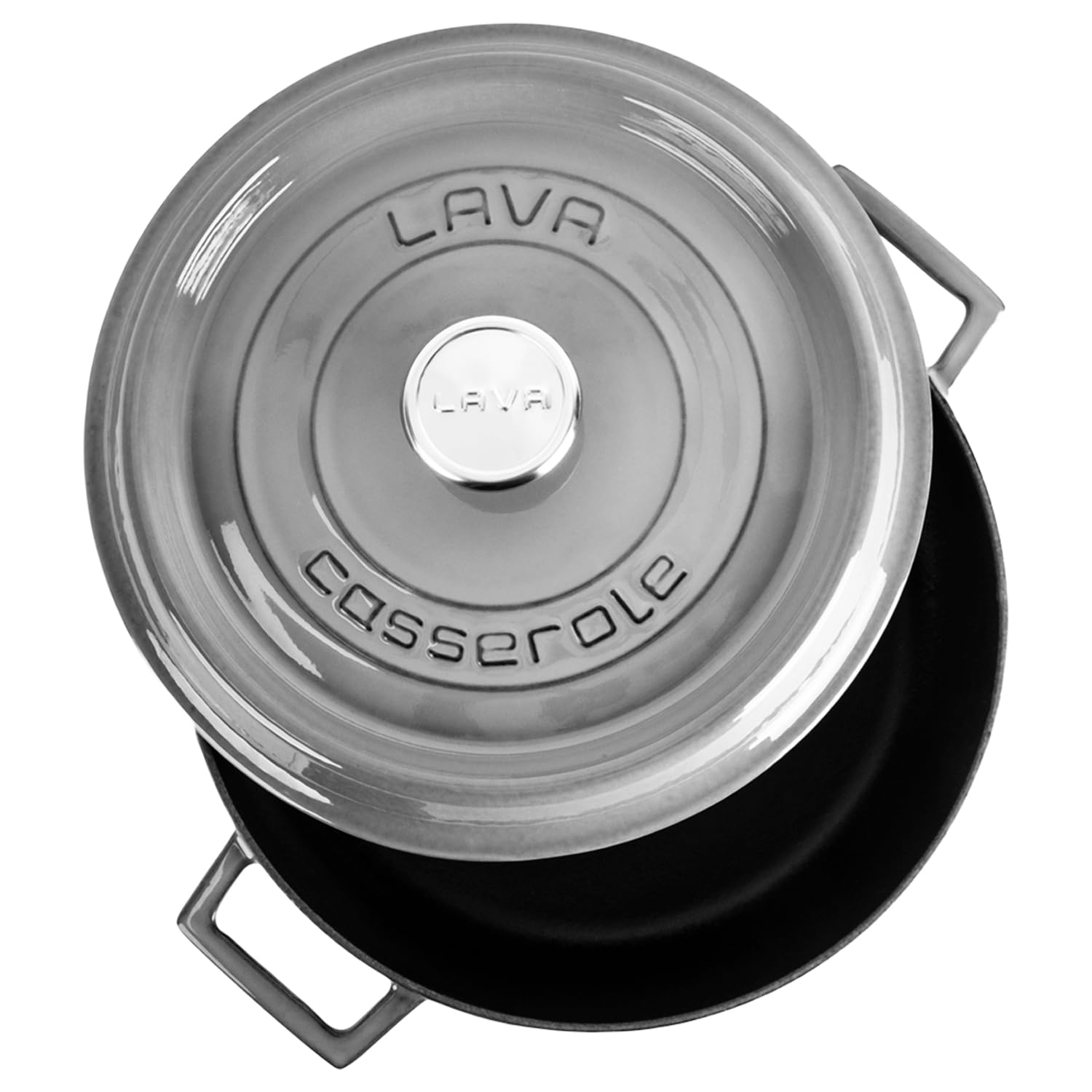 Lava Premium Series Allzwecktopf 28cm Grau Gusseisen Schmortopf
