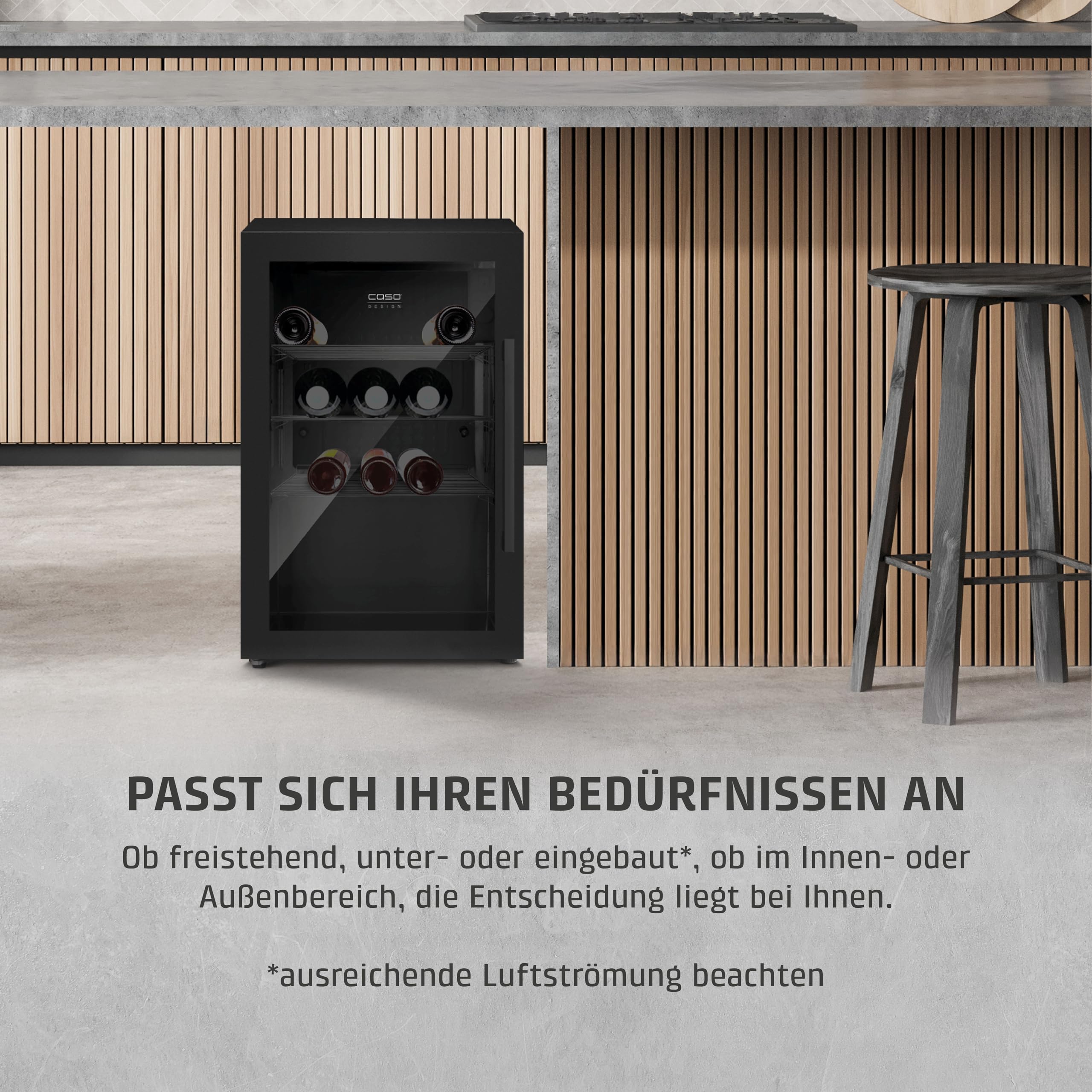 Caso BBQ Cooler S-L Getränkekühlschrank 63 L schwarz