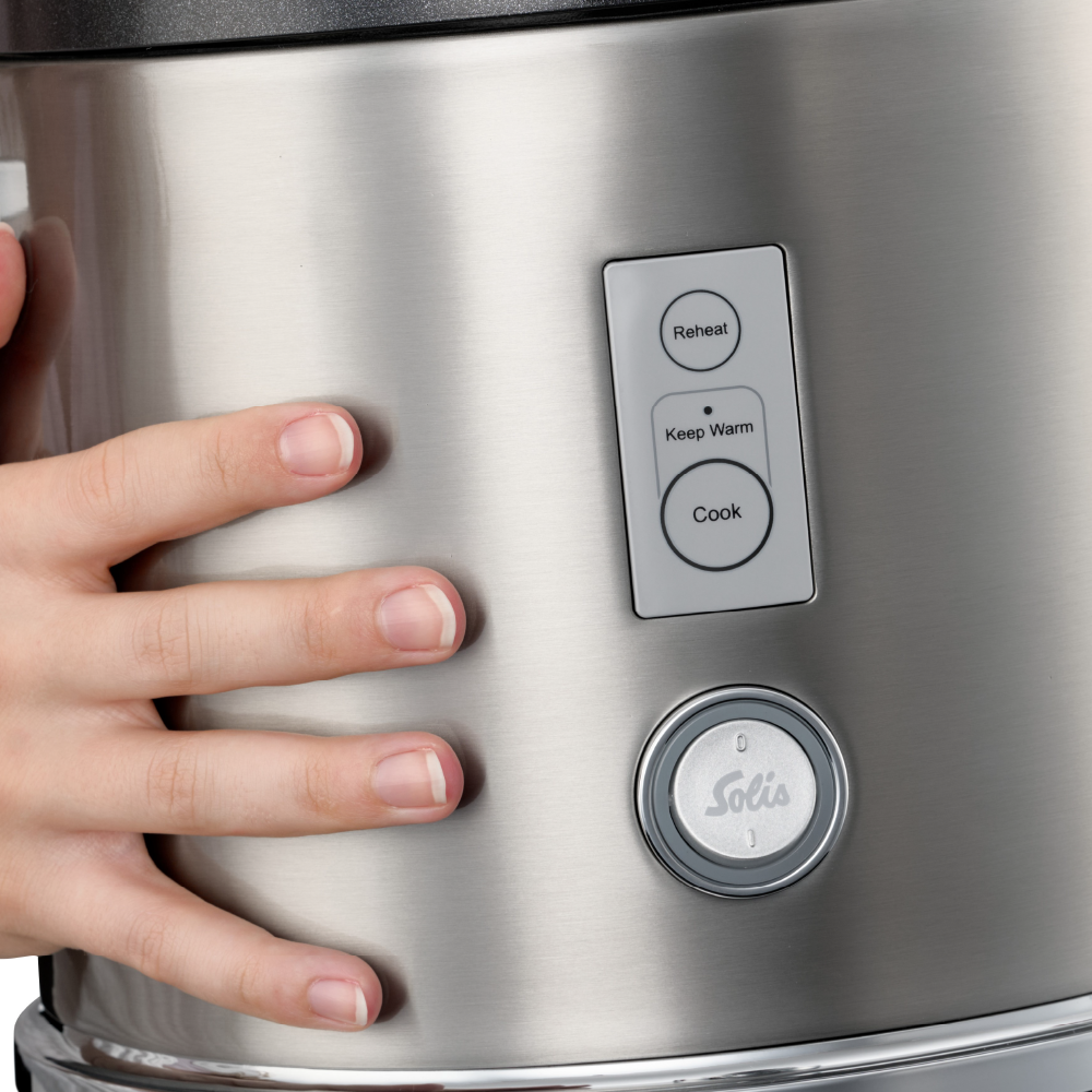 Solis Rice Cooker Multi Reiskocher 1,2 L Edelstahl Antihaft