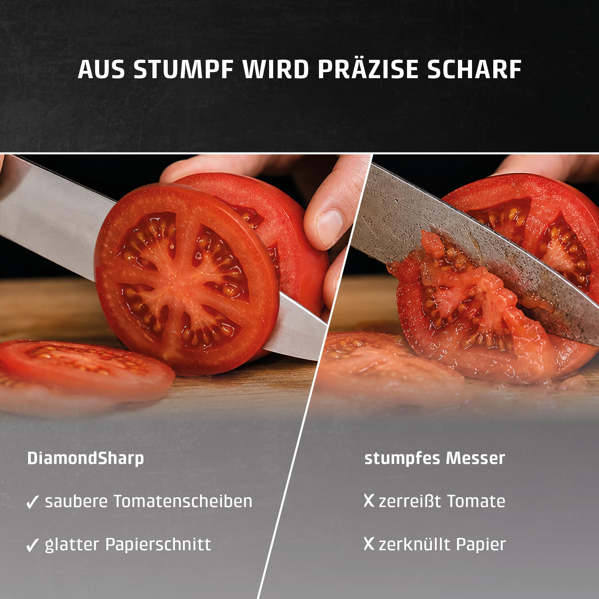 CASO DiamondSharp Messerschärfer elektrisch Diamant 3-Stufen