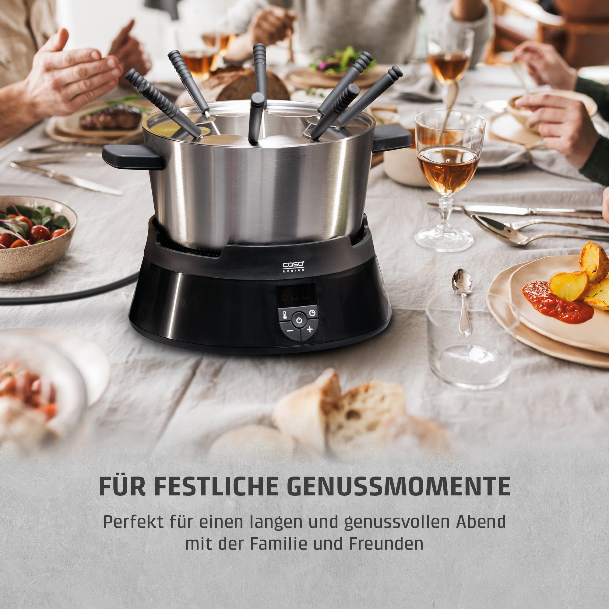 Caso Induktions Fondue 8 Personen Schwarz