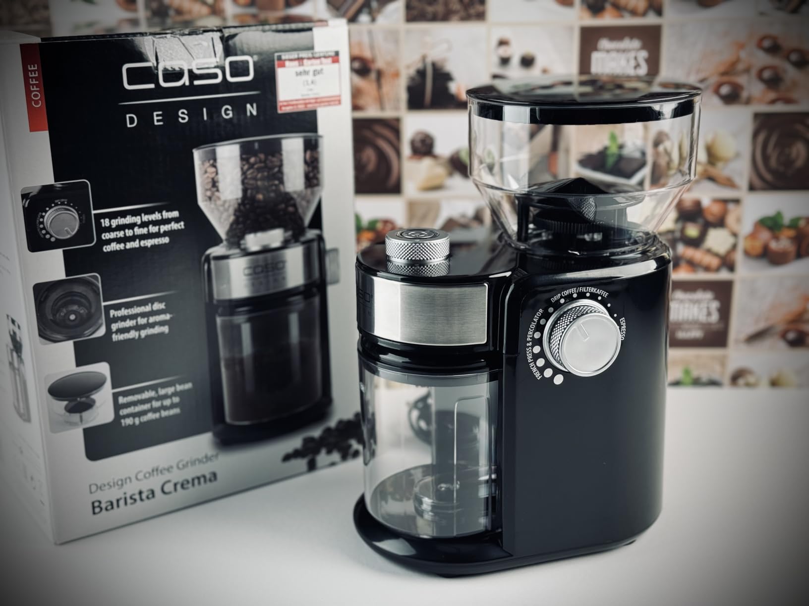 CASO Barista Crema Kaffeemühle elektrisch 150 Watt Edelstahl