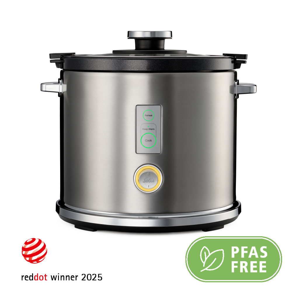 Solis Rice Cooker Multi Reiskocher 1,2 L Edelstahl Antihaft