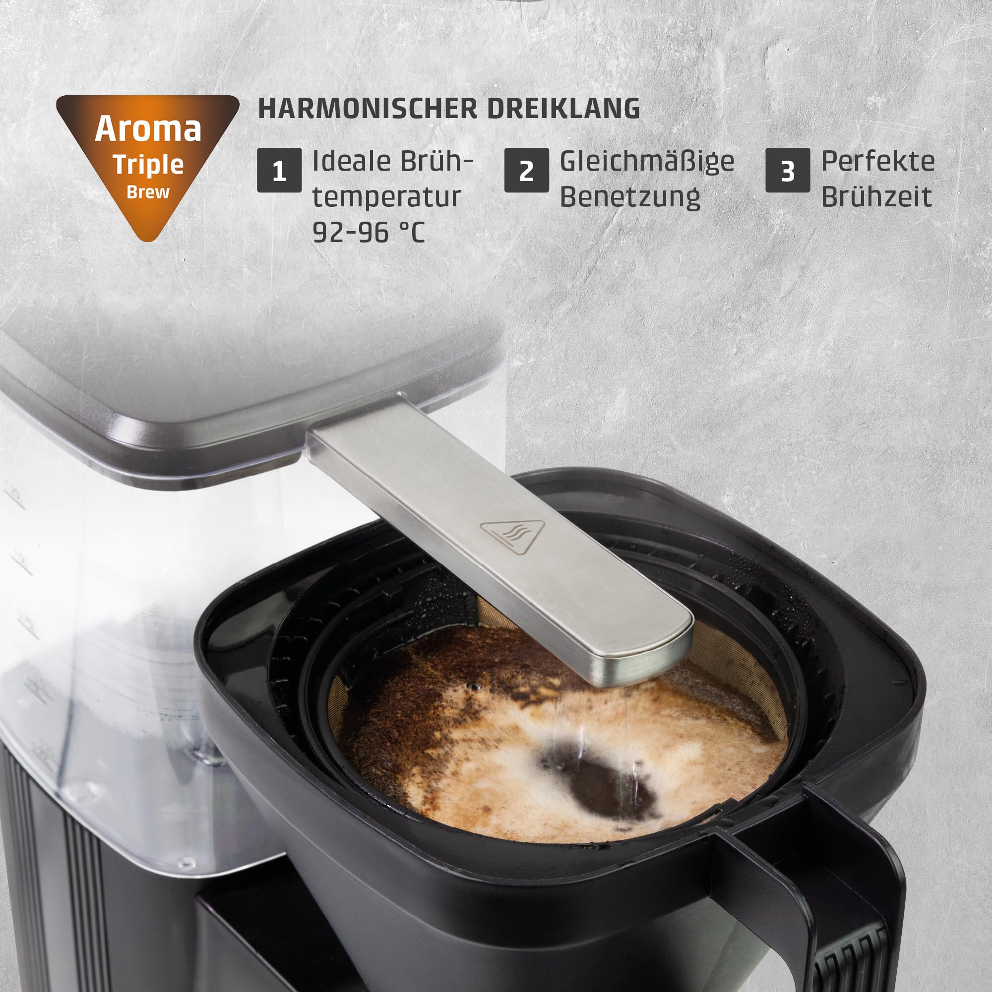 Caso Aroma Sense Kaffeemaschine Permanentfilter Edelstahl
