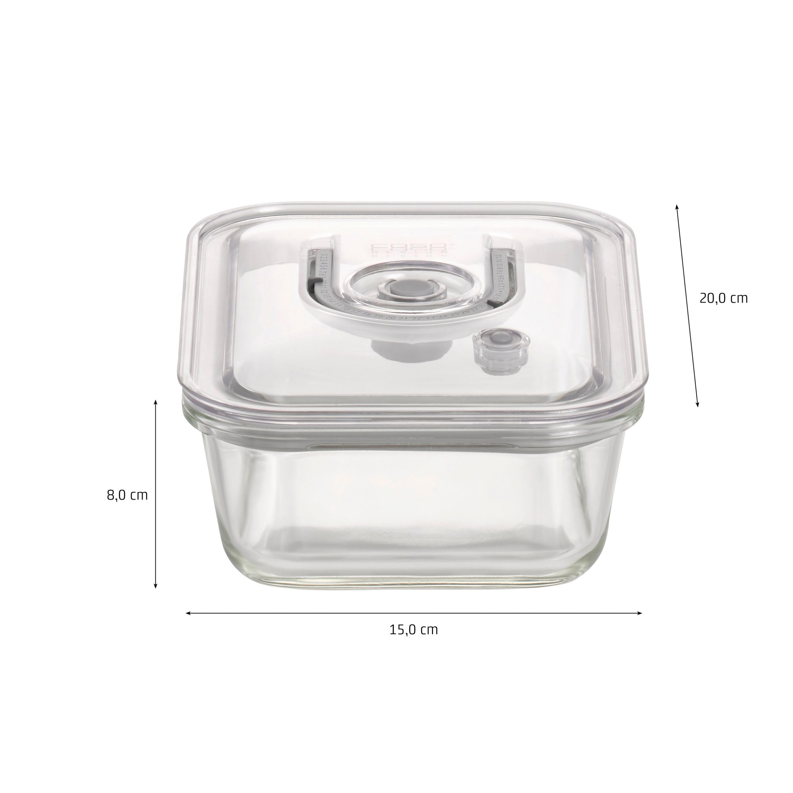 Caso VacuBoxx E-Set Vakuumbehälter Glas 4tlg mit Pumpe