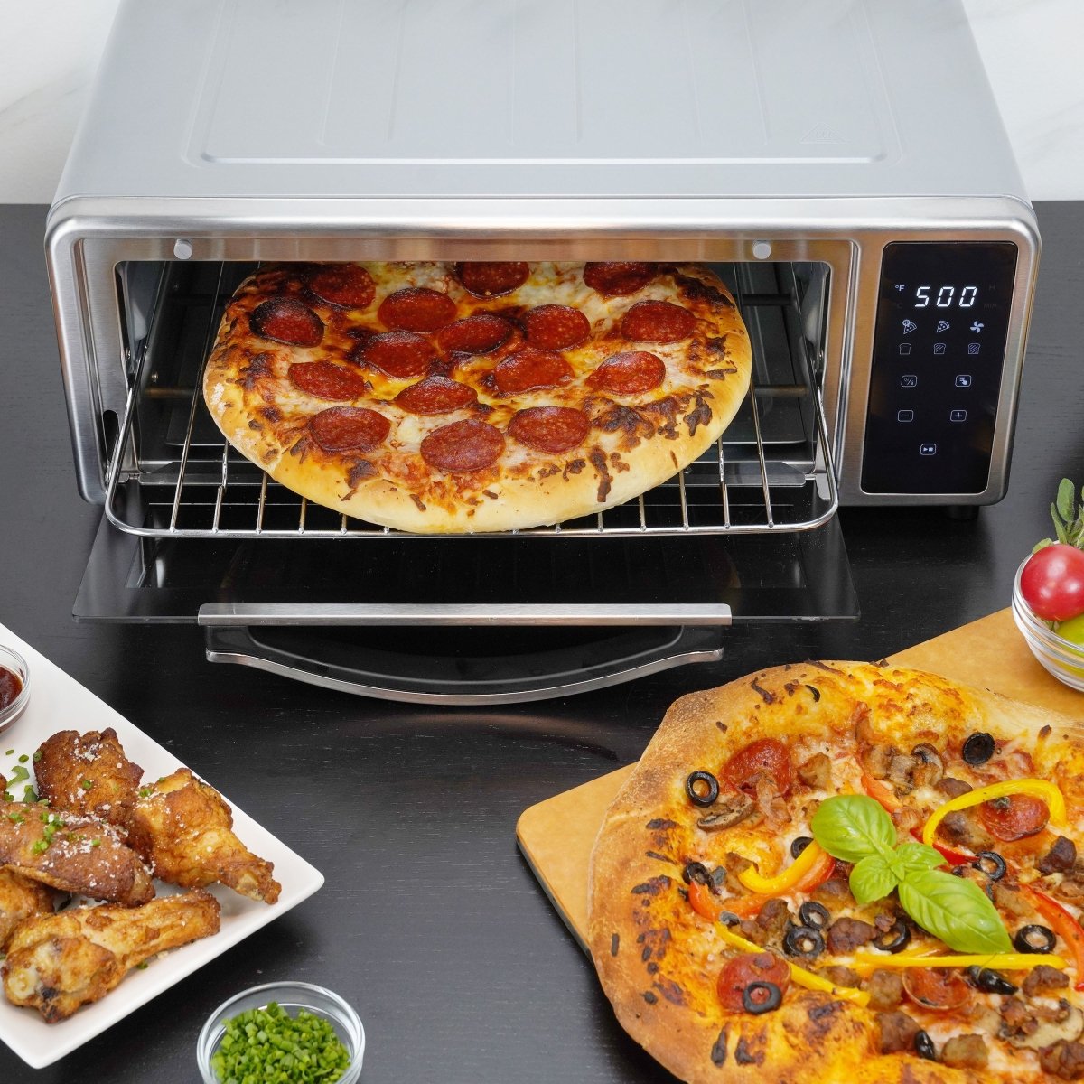 Kalorik MAXX Pizzaofen 12 Zoll mit Pizzastein 600°F Heißluft