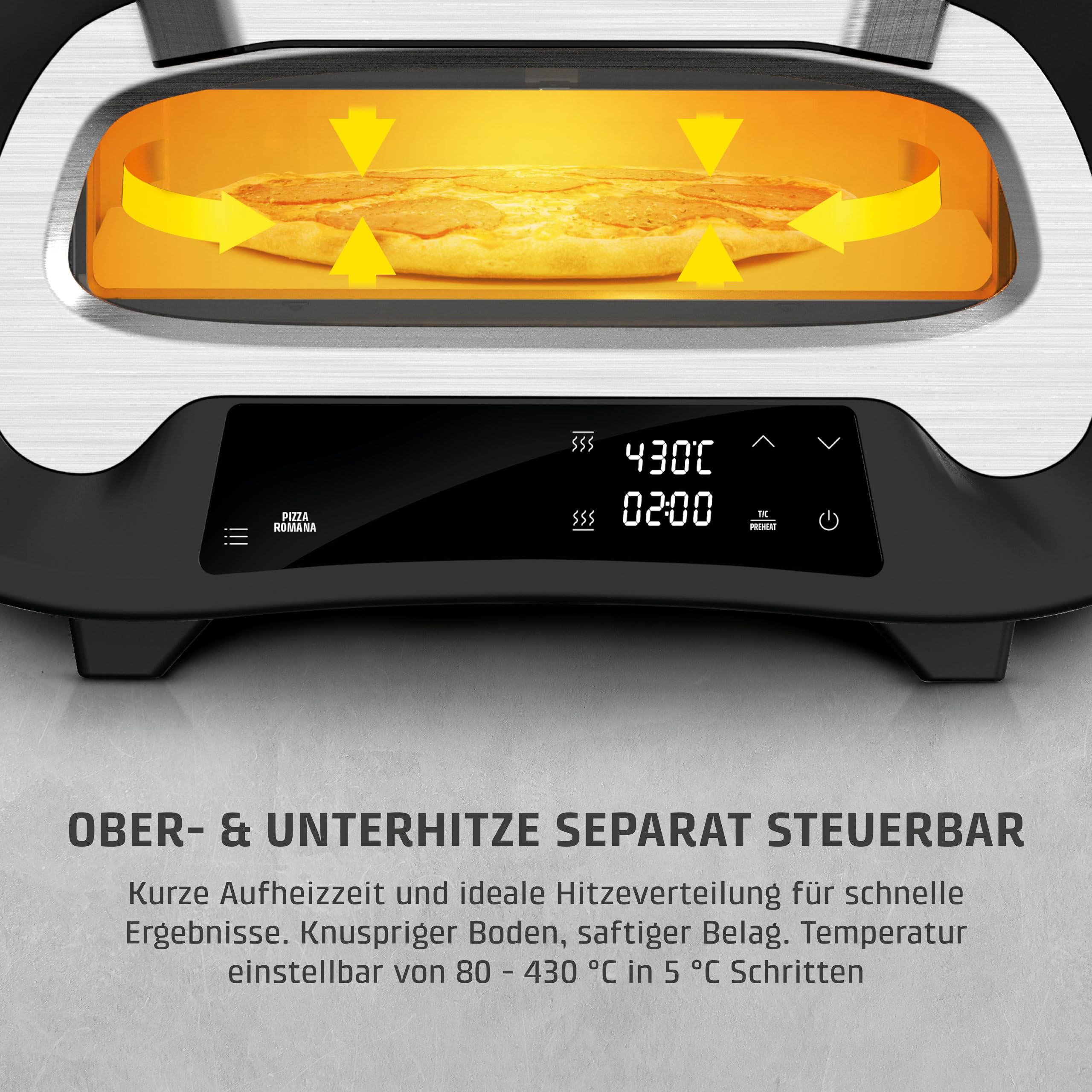 CASO PizzaChef 430° Pizzaofen mit Pizzastein 33 cm