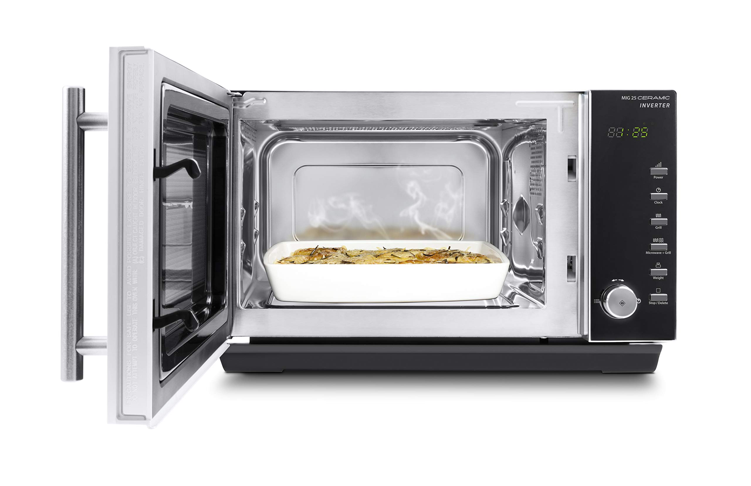 Caso MIG25 Ceramic Mikrowelle mit Grill 25 L 900 Watt
