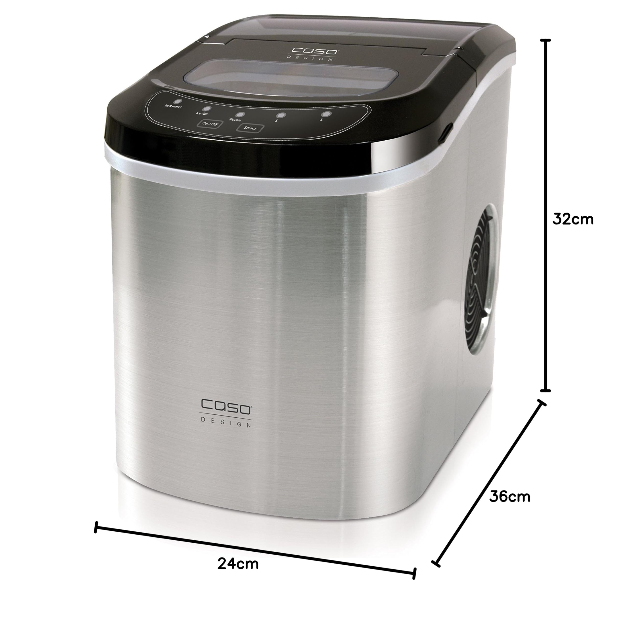 Caso IceMaster Pro Eiswürfelmaschine Edelstahl 12kg 2,2L