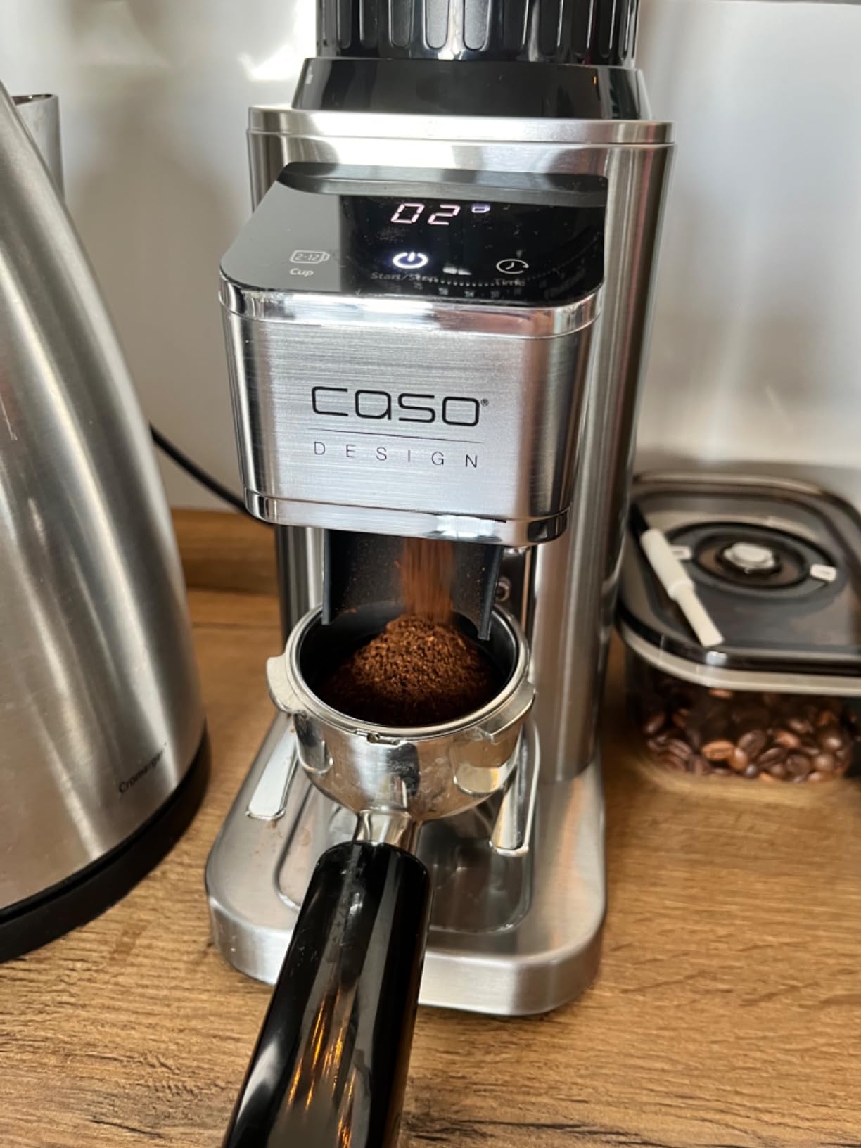 Caso BaristaChef Inox Kaffeemühle Edelstahl 48 Mahlgrade