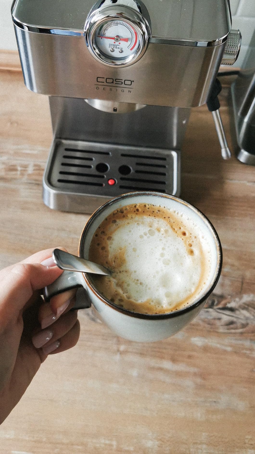 CASO Espresso Gourmet Siebträgermaschine Edelstahl 19 bar