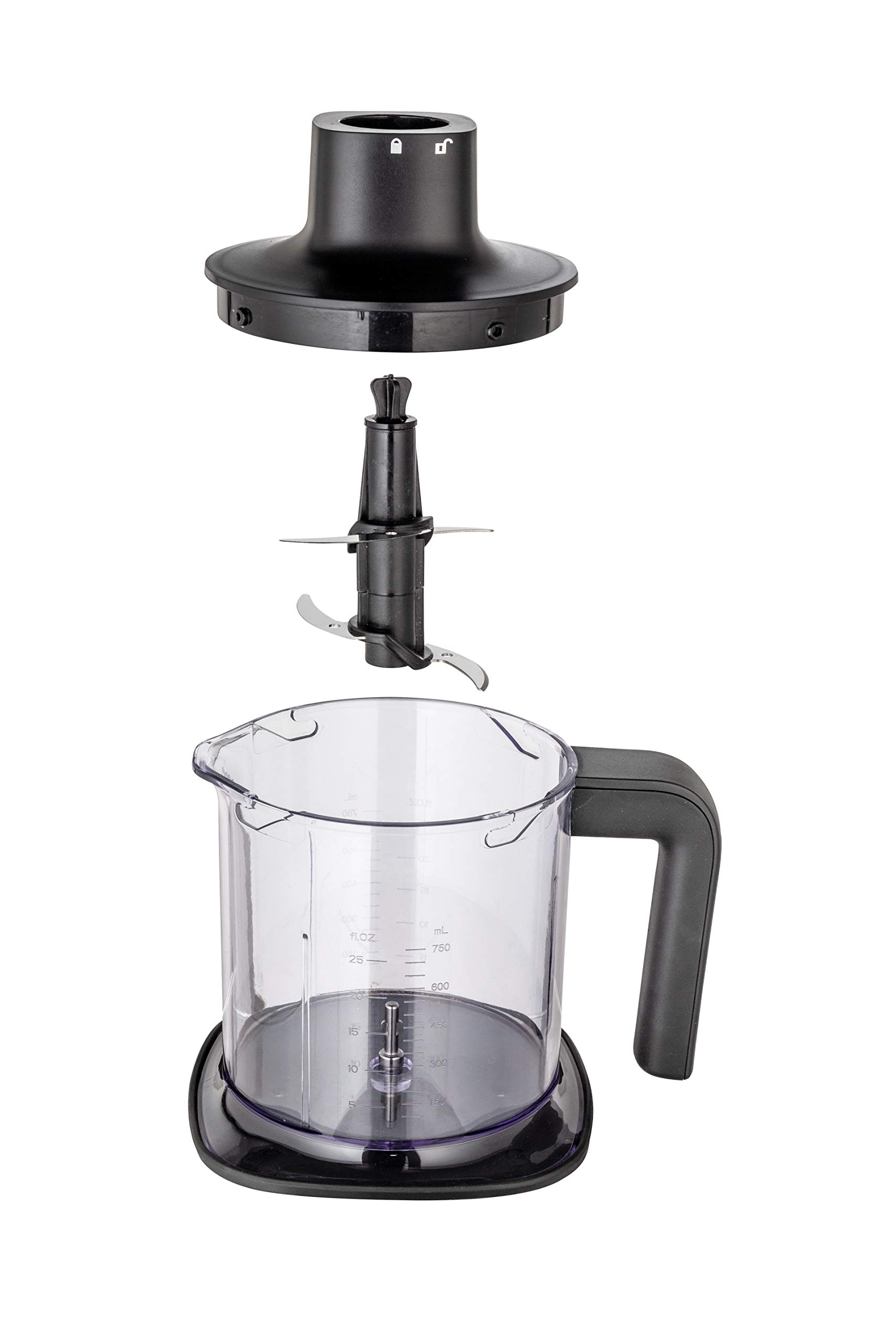 CASO HB 1000 Stabmixer 1000W mit Zubehör-Set Edelstahl