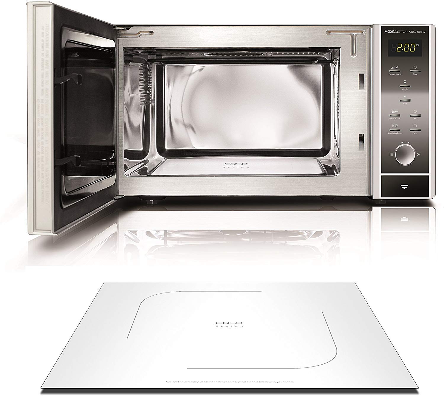 Caso MG 25 Ceramic Menu Mikrowelle mit Grill 25 L