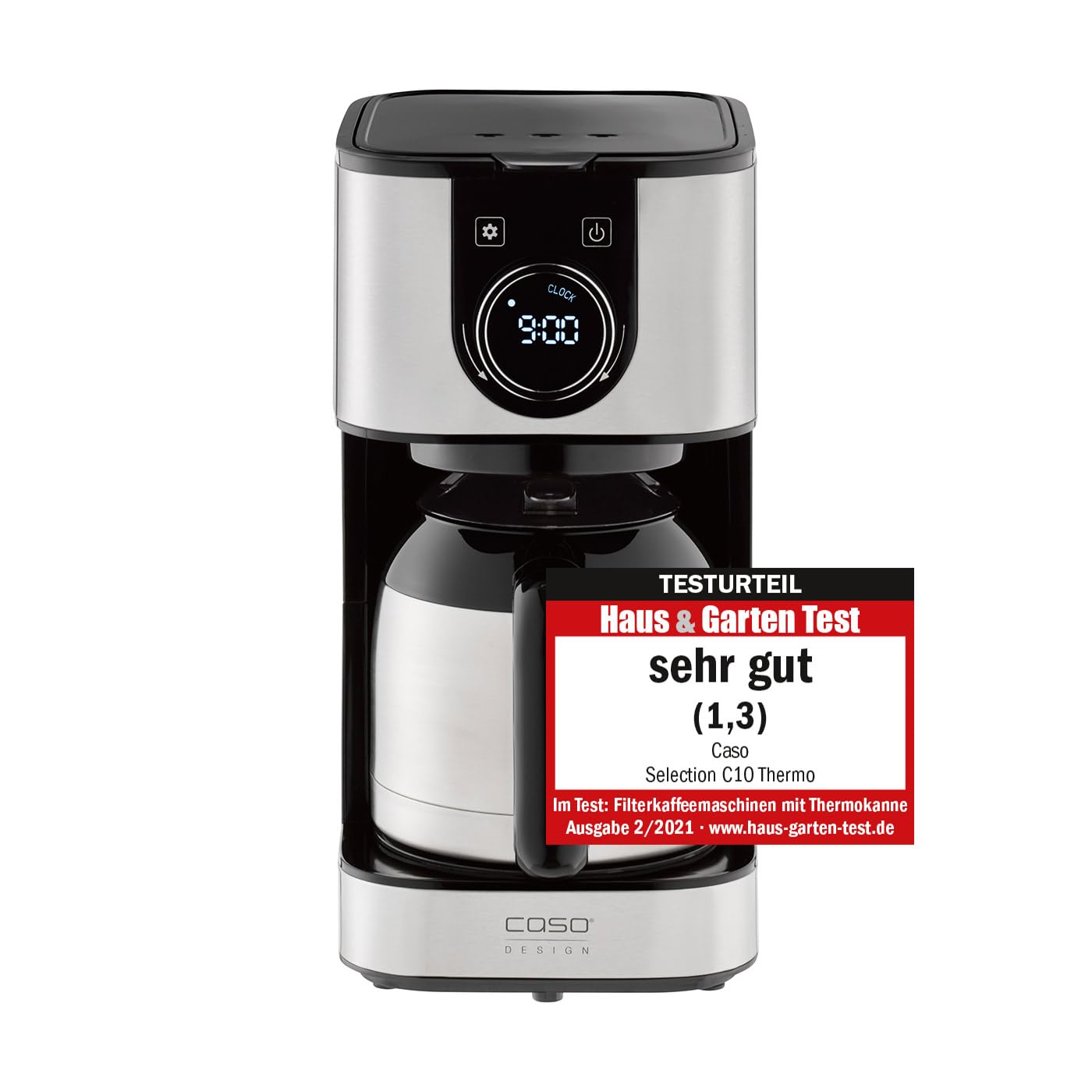 Caso Selection C10 Kaffeemaschine Thermoskanne 1,2 L 10 Tassen
