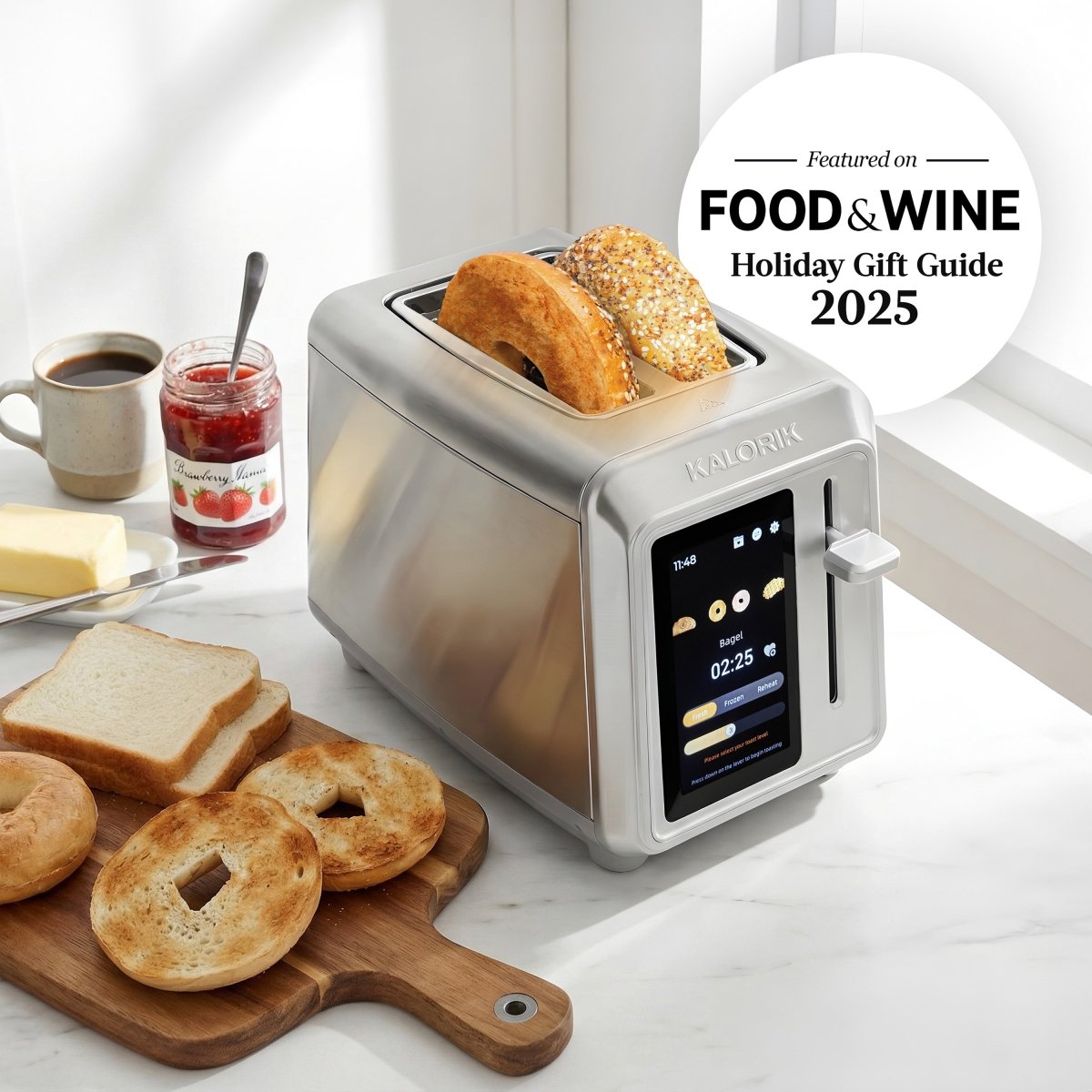 Kalorik VIVID 2-Scheiben Toaster TFT-Display Edelstahl