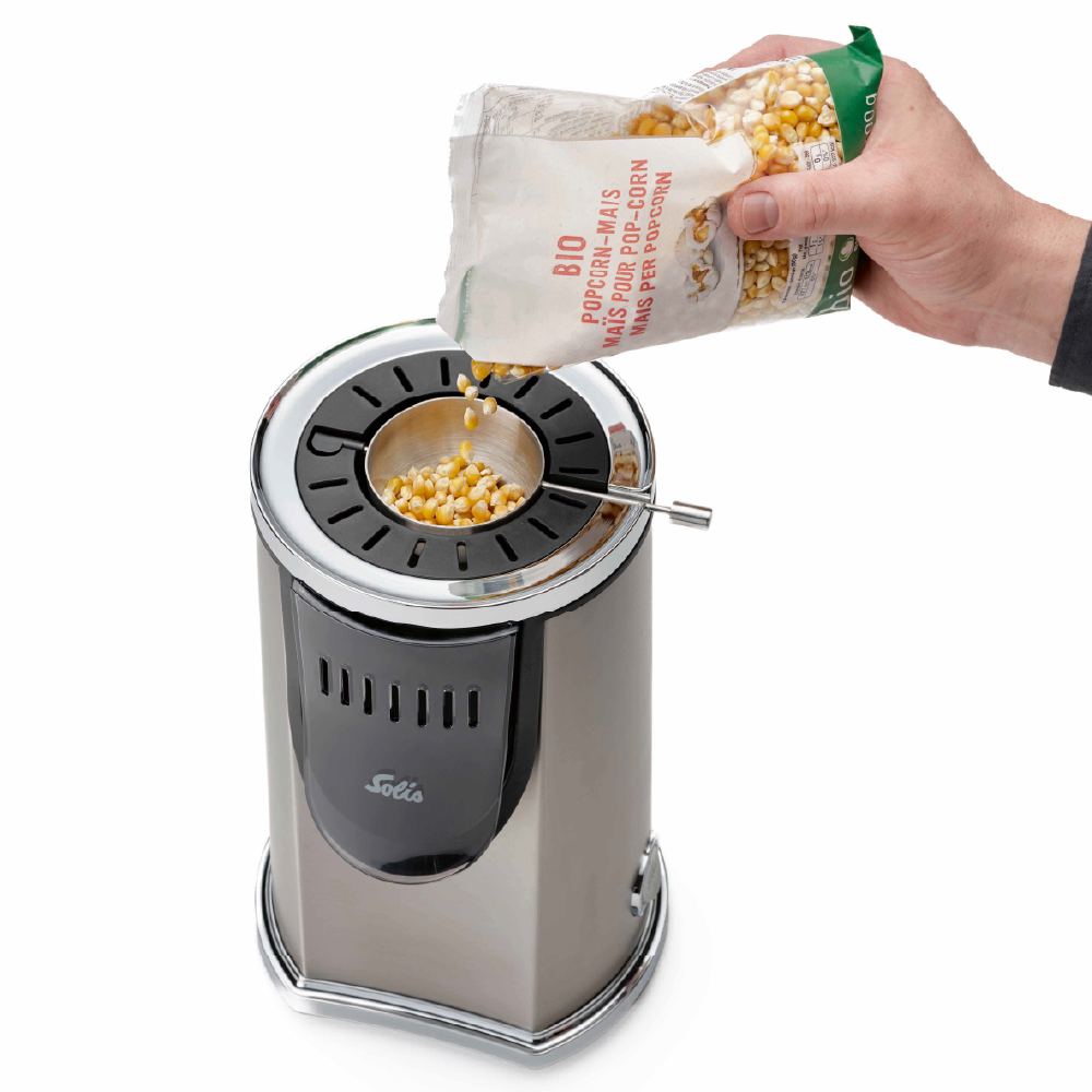 Solis Pop & Fun Popcornmaschine Edelstahl ohne Öl