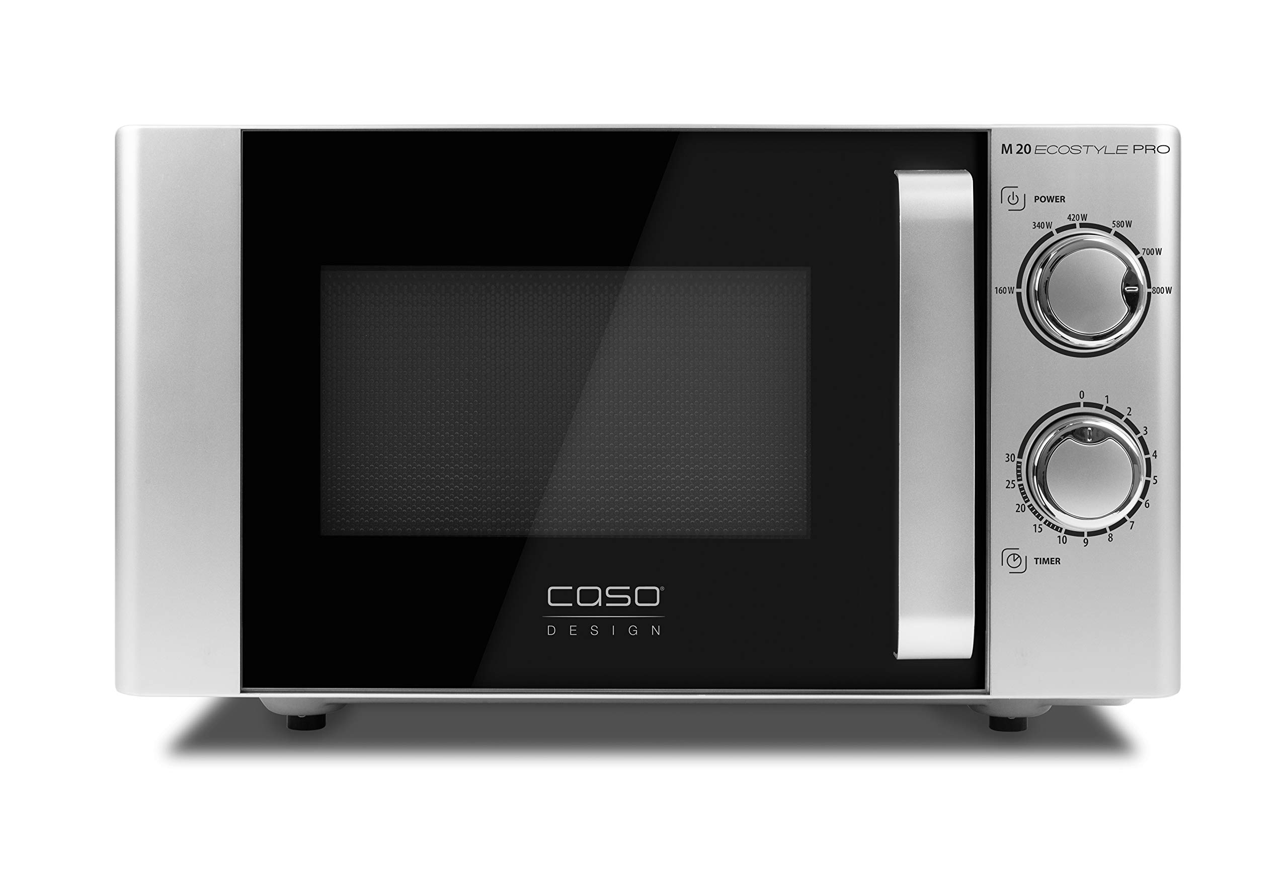 Caso M 20 Ecostyle Pro Mikrowelle 20 L 800 Watt Silber