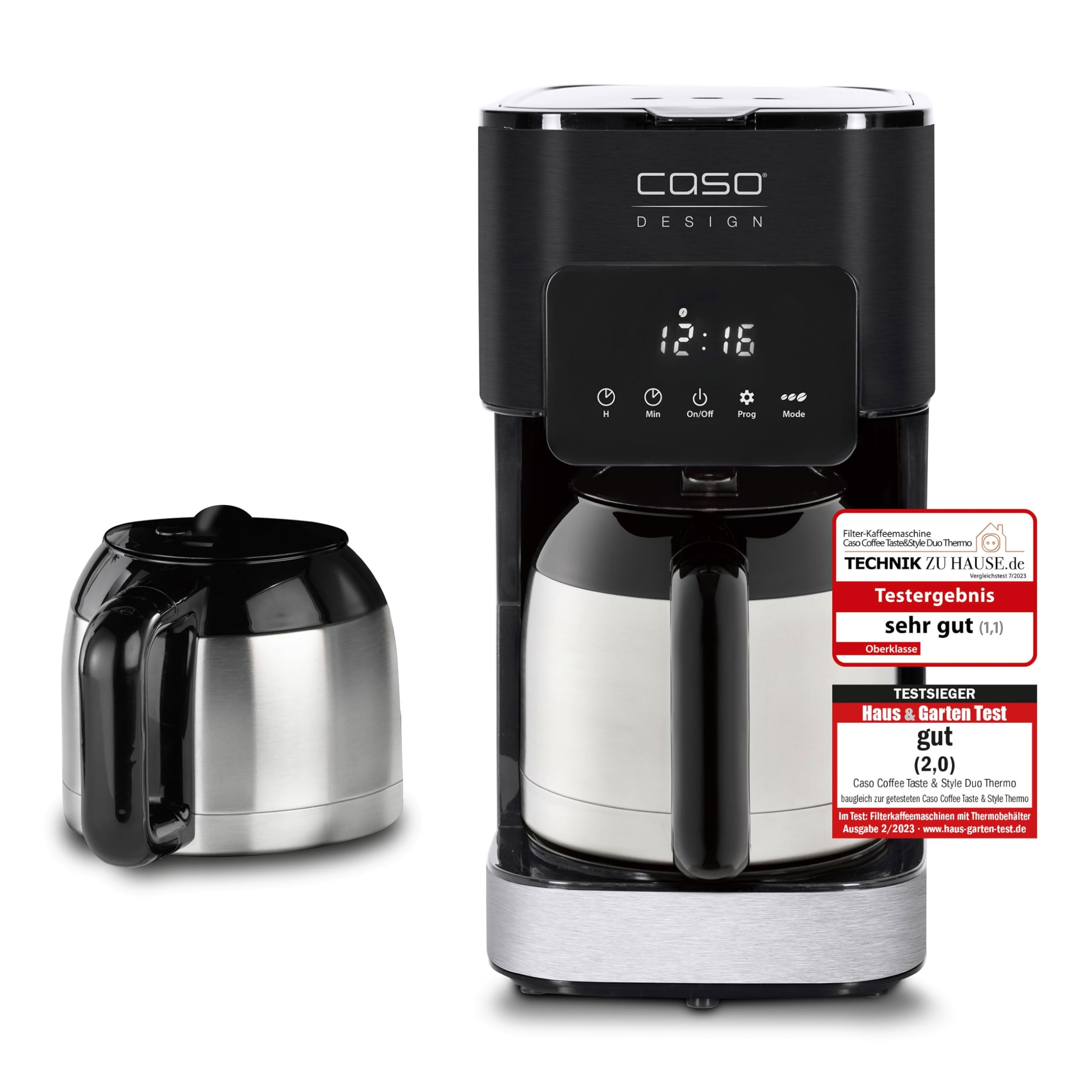 Caso Coffee Taste & Style Duo Thermo Kaffeemaschine 2 Kannen