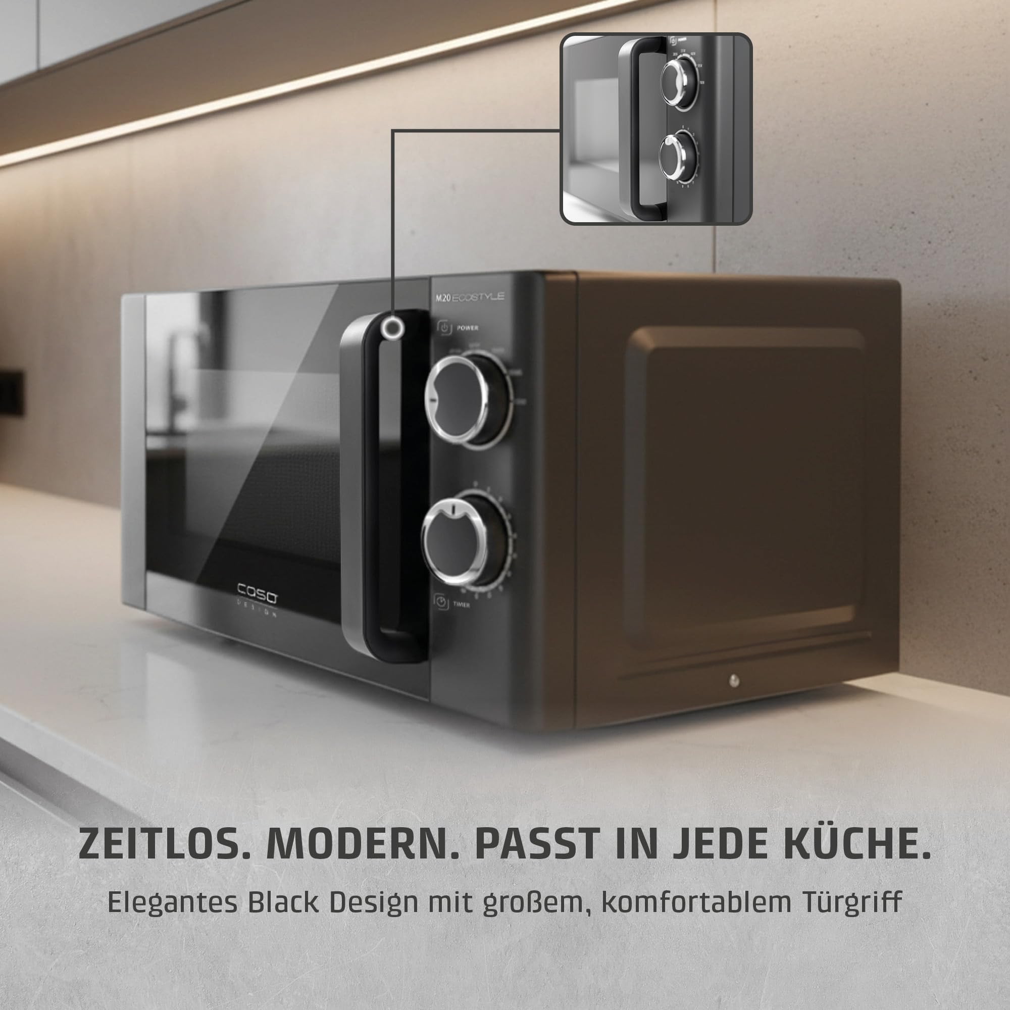 CASO M20 Ecostyle Mikrowelle 20 L 700 W anthrazit