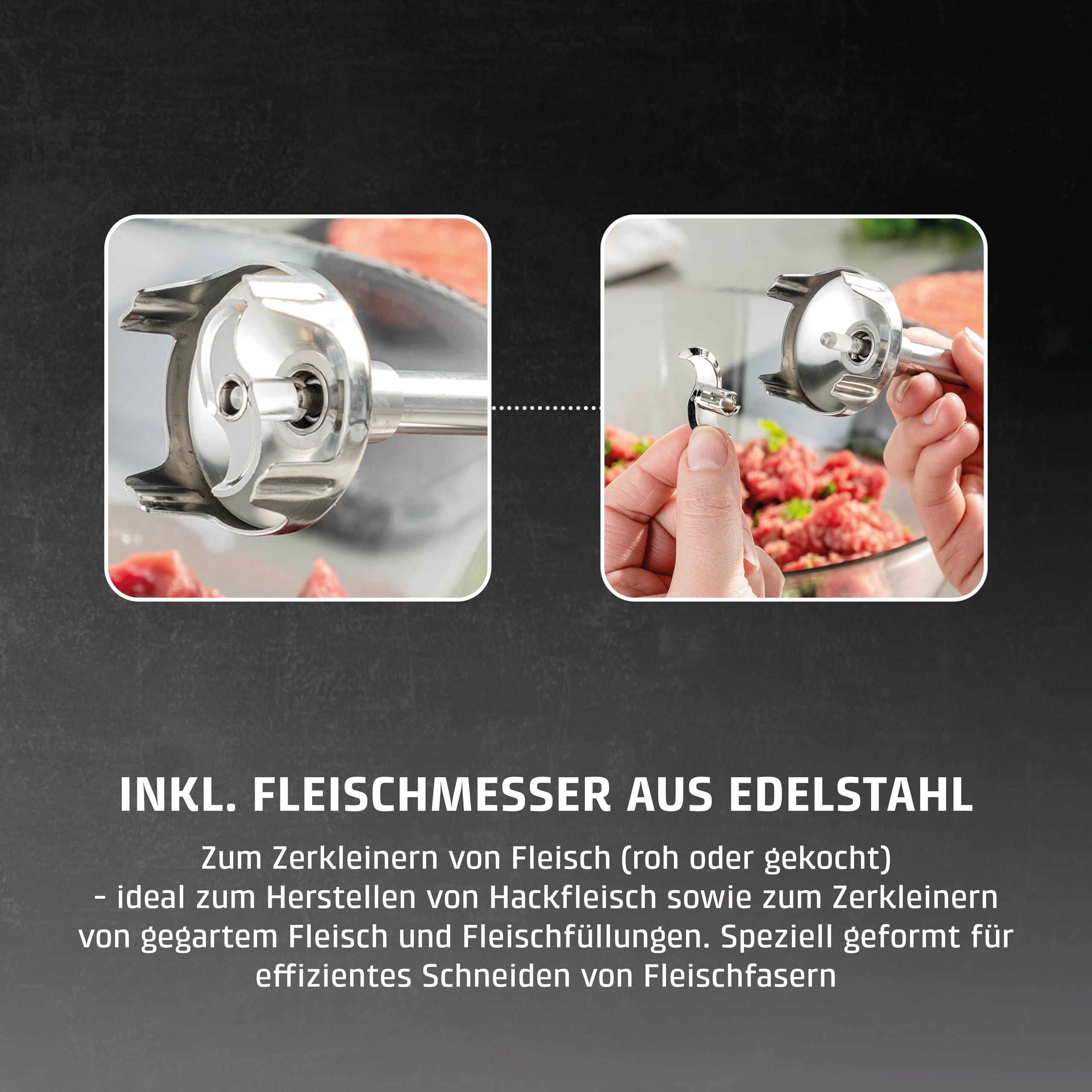 CASO HB 2400 Pro XL Stabmixer Edelstahl 29 cm 350 W